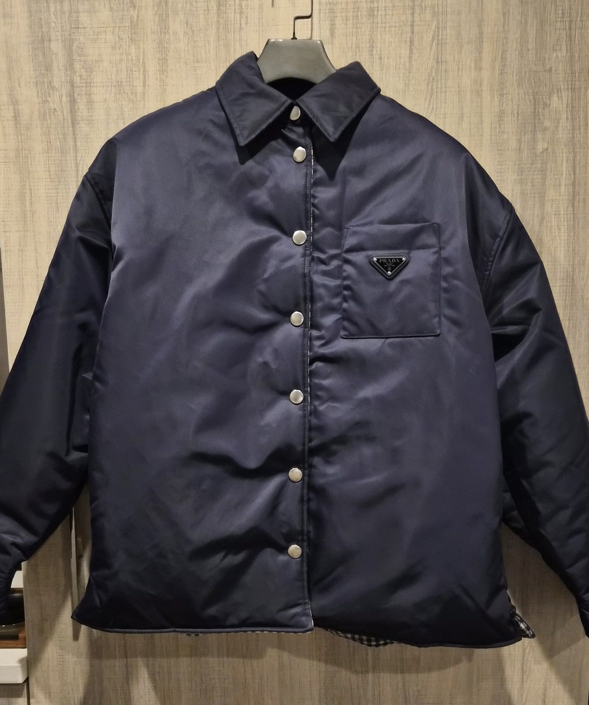 Prada Prada Re-Nylon Wool Checkered Lining Bomber Size XS / US 0-2 / IT 36-38 - 3 Thumbnail