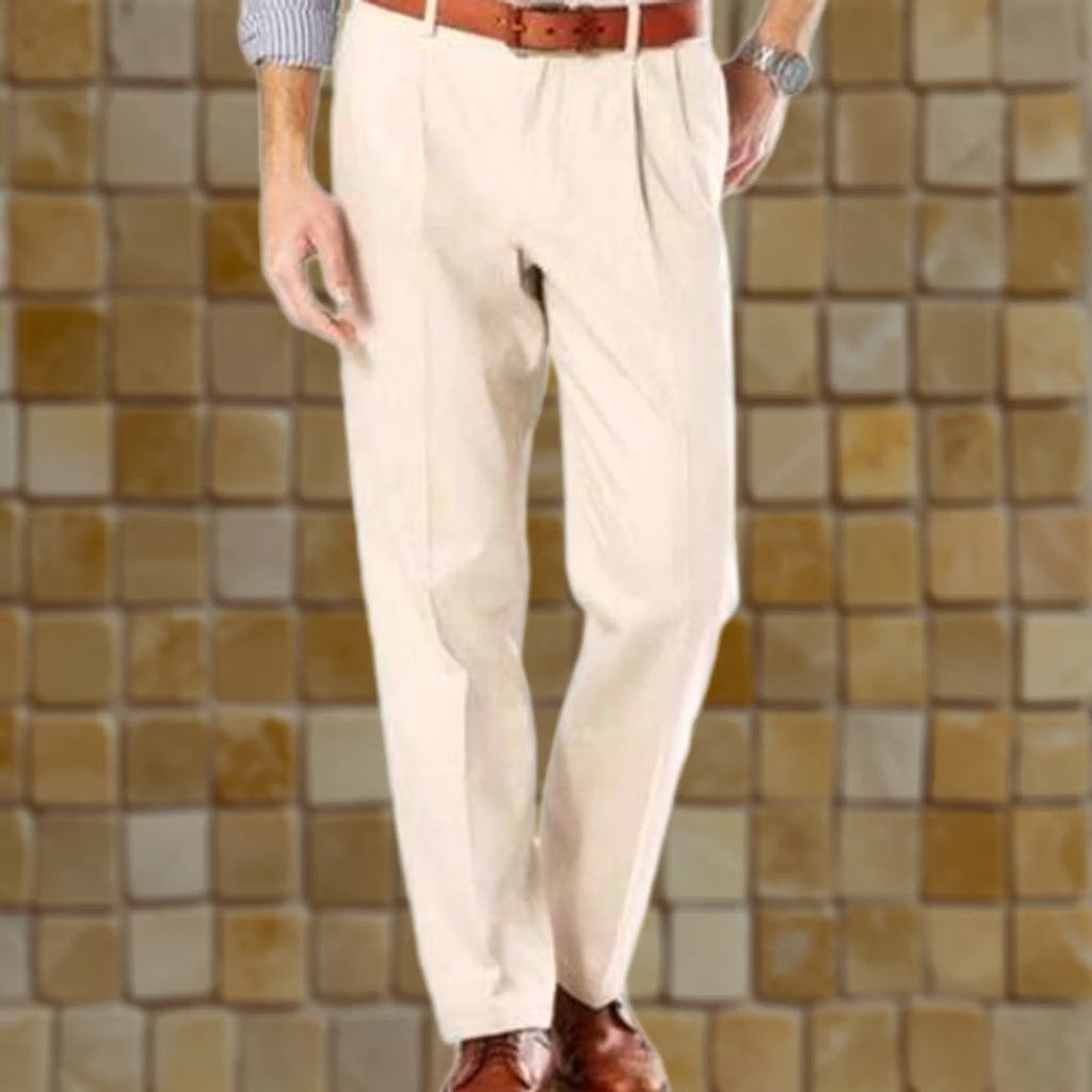 Dockers DOCKERS Signature Classic Pleated Pants Mens Khakis Chinos 40 CLOUD Inseam 30 Slim? Size US 40 / EU 56 - 1 Preview