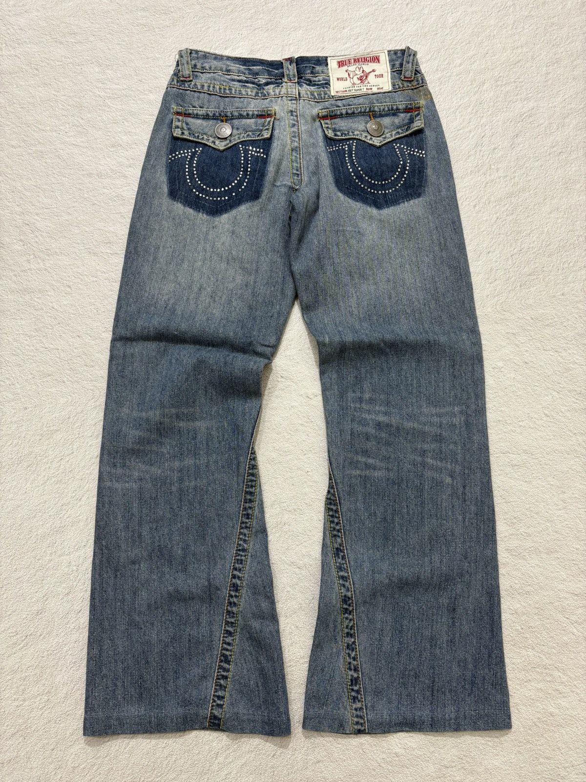 Hysteric Glamour 2000s True Religion Flared Wash denim Jeans Size US 27 - 6 Thumbnail
