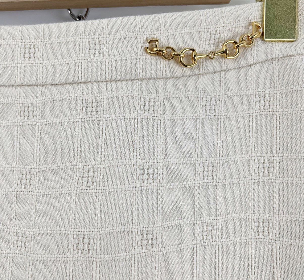 Gucci Gucci/Off-white Horsebit Chain Mini Skirt Size XS / US 0-2 / IT 36-38 - 5 Thumbnail