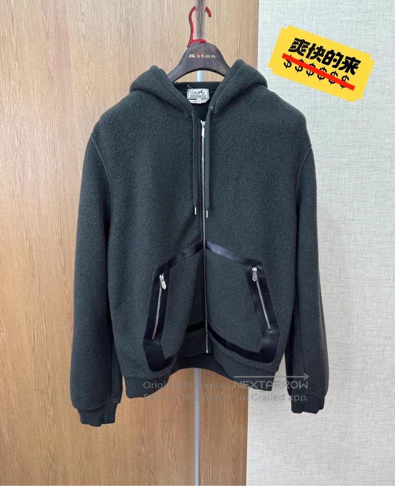 Hermes Hermes Thick Cashmere Hooded Jacket Size US XL / EU 56 / 4 - 1 Thumbnail