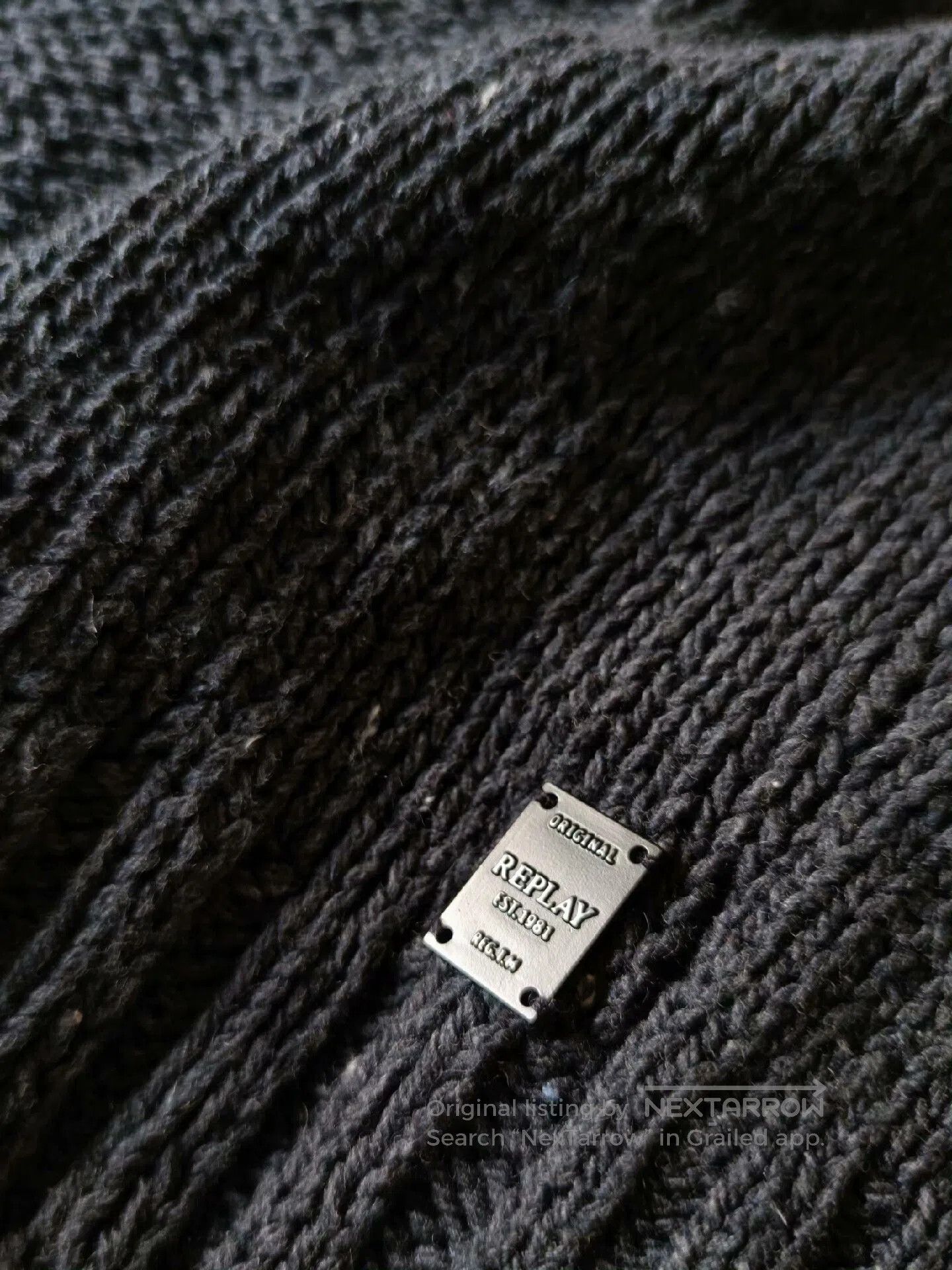Replay New Artisan Knitted Sweater in Dark Gray. Size US M / EU 48-50 / 2 - 8 Thumbnail