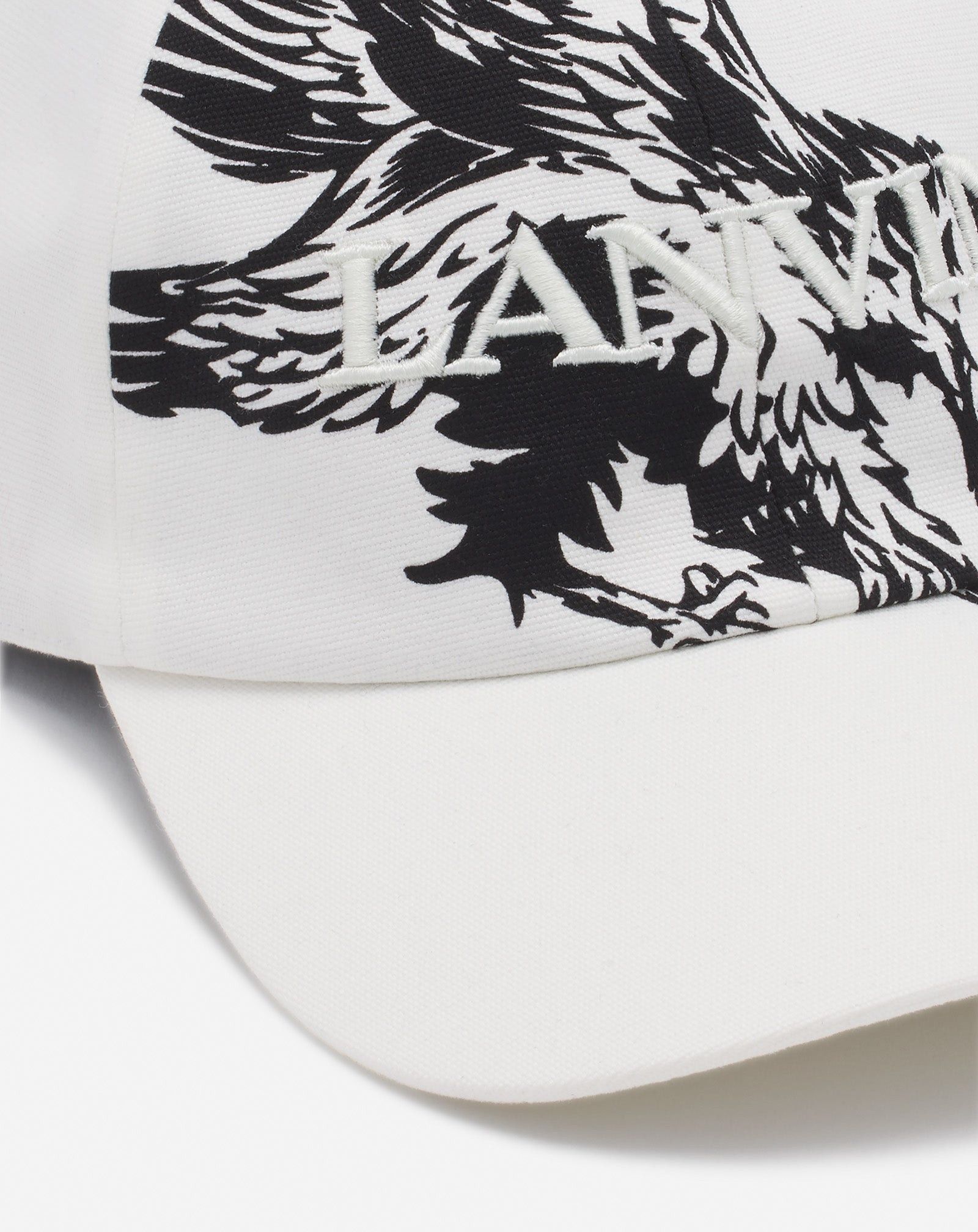 Lanvin o1mle0825 Size: 58cm Eagle Cotton Cap / Hat in White Size ONE SIZE - 5 Thumbnail