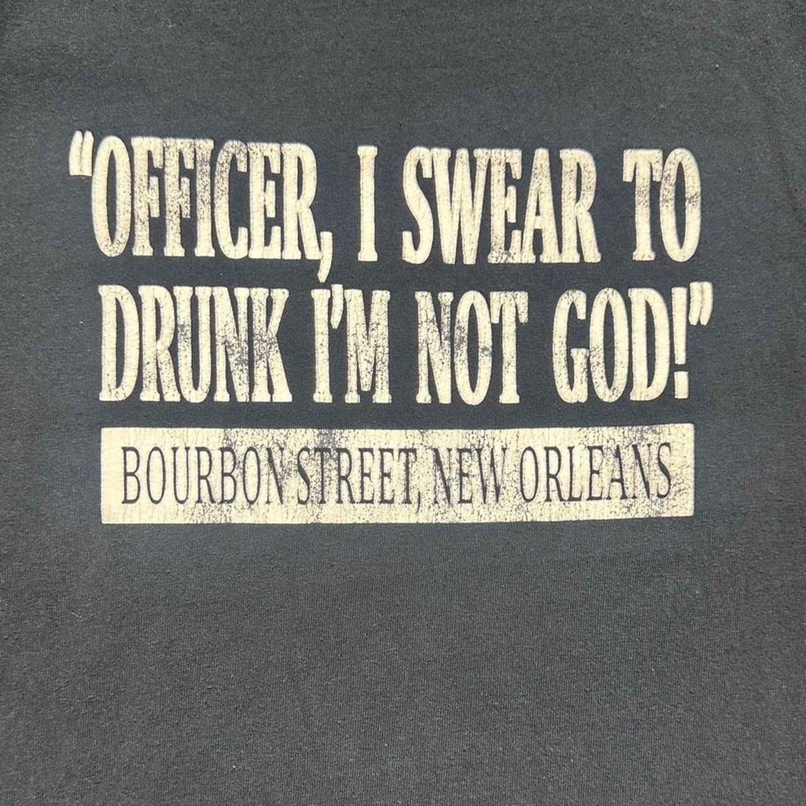 Fruit Of The Loom Vintage I Swear To Drunk Im Not God Funny Drinking Tee Shirt Size US XXL / EU 58 / 5 - 2 Thumbnail
