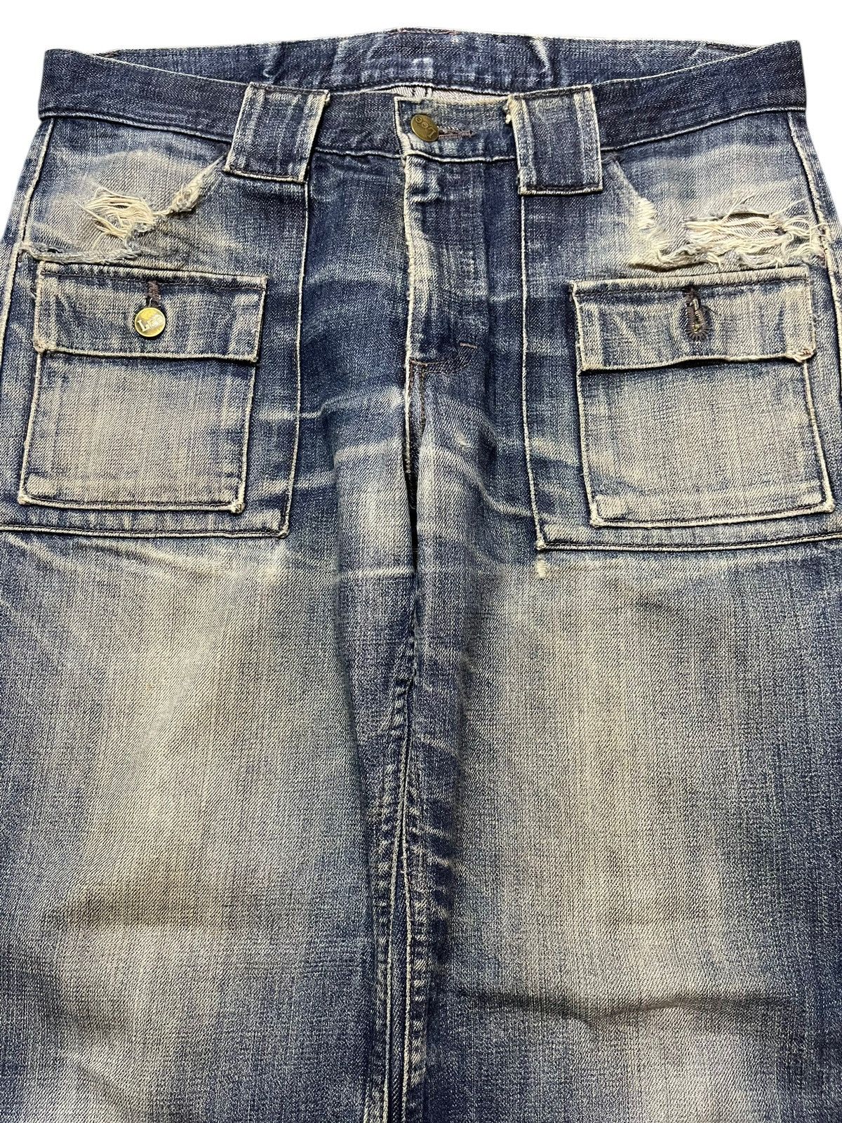 Lee Vintage Lee Bush Pants Faded Wash Style Baggy Style Jeans Size US 33 - 3 Thumbnail