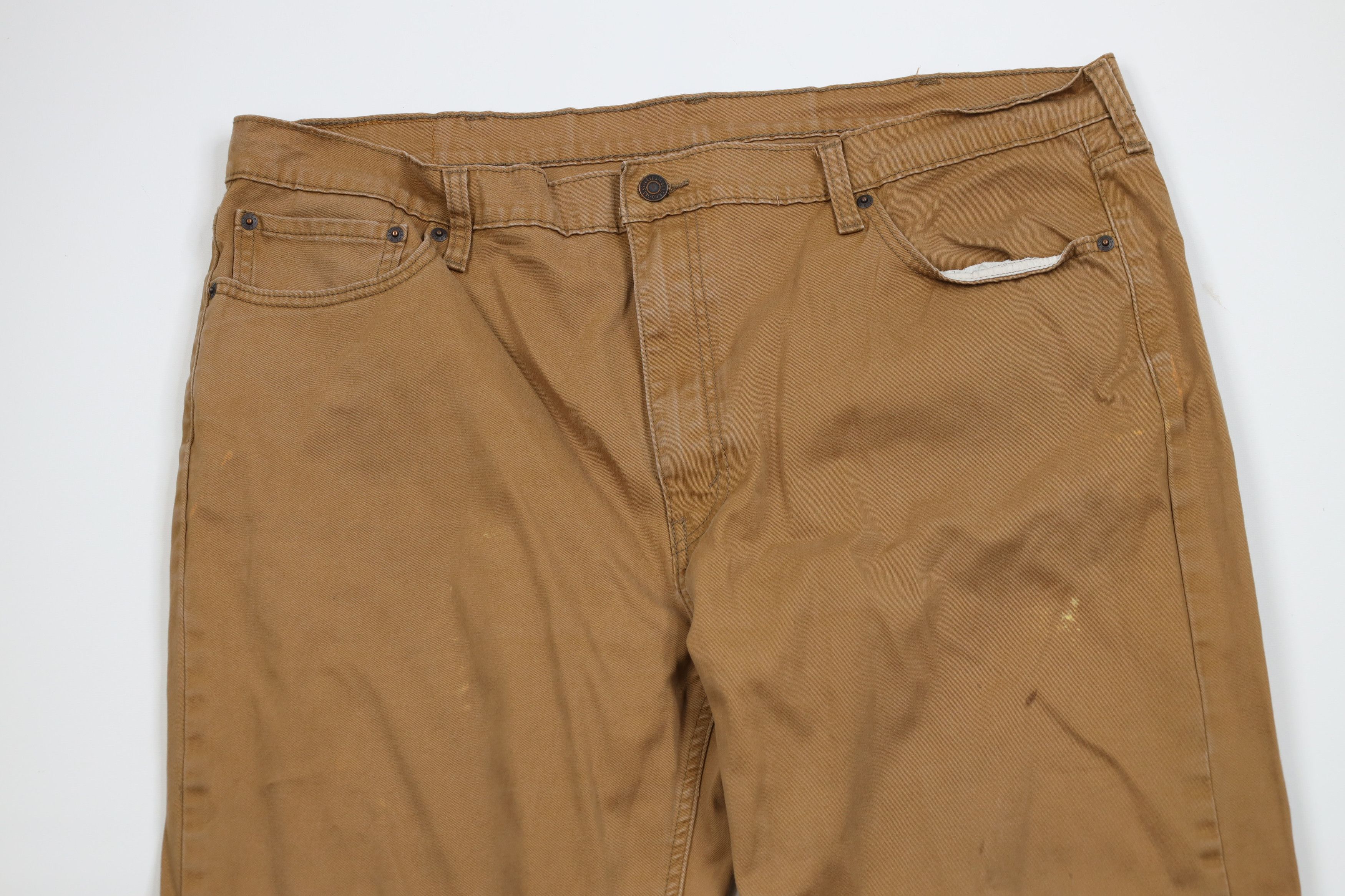 Levi's Vintage Y2K Levis 541 Athletic Fit Tapered Leg Pants Brown Size US 42 / EU 58 - 2 Thumbnail