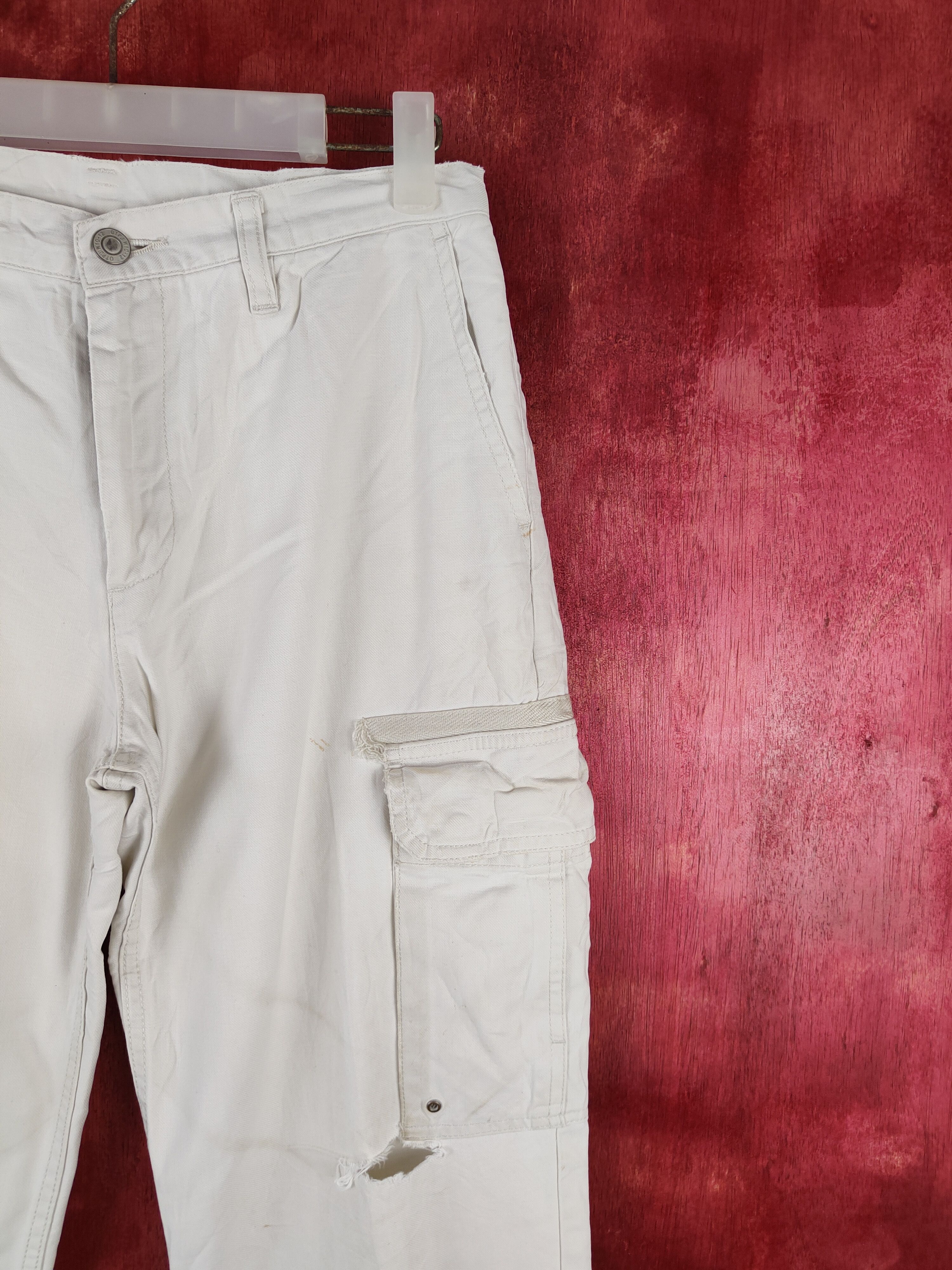 Japanese Brand × Uniqlo Uniqlo White Multipocket Tactical Cargo Pants #S1283 Size US 29 - 5 Thumbnail
