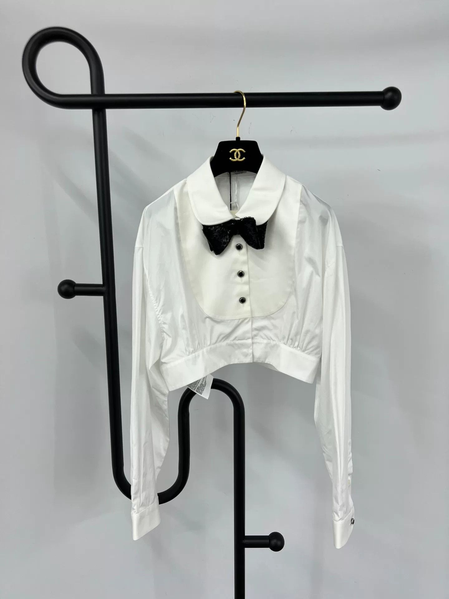 Miu Miu MiuMiu White Short Bow Shirt Size S / US 4 / IT 40 - 1 Thumbnail