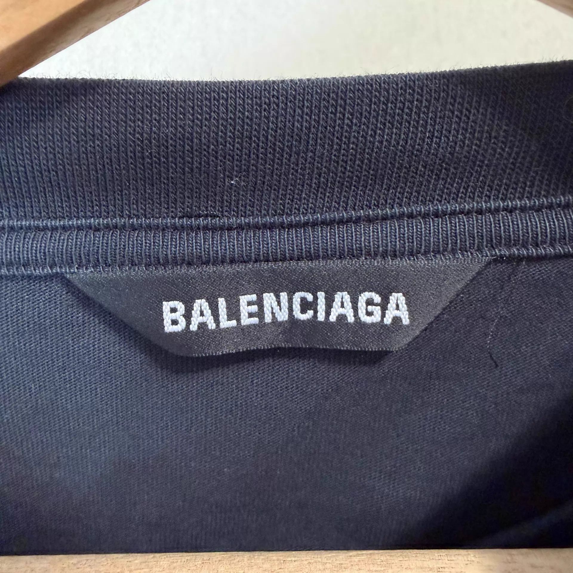 Balenciaga Balenciaga Runway Two-Tone Shirt Black & Blue Size 3 Size US L / EU 52-54 / 3 - 4 Thumbnail