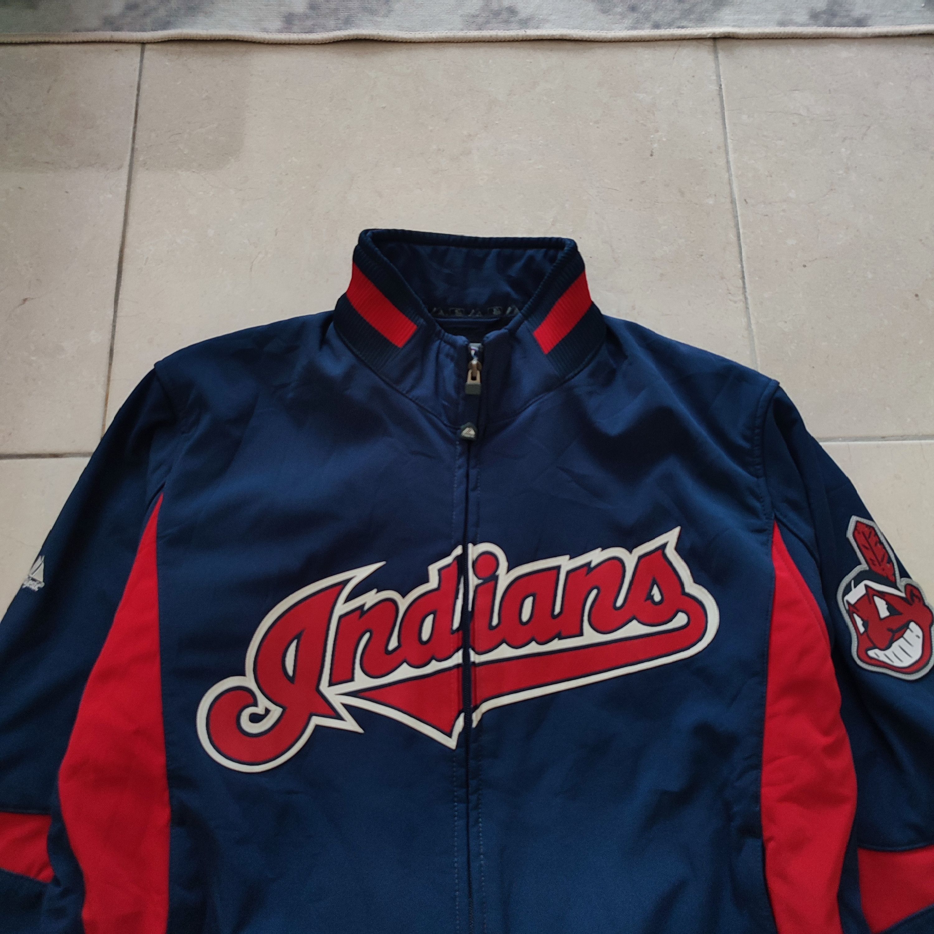 MLB × Vintage 🔥STEALS🔥Rare Majestic MLB Claveland Indians Jacket Size US M / EU 48-50 / 2 - 3 Thumbnail