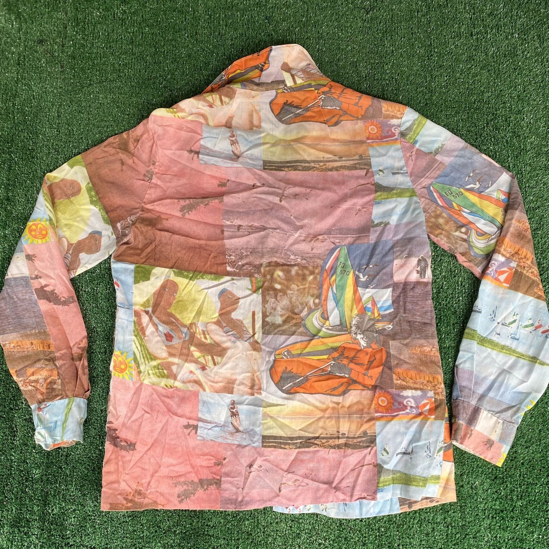 Vintage Vintage 80s Sailing Shirt Tropical Beach Preppy Long Sleeve Size US M / EU 48-50 / 2 - 5 Thumbnail
