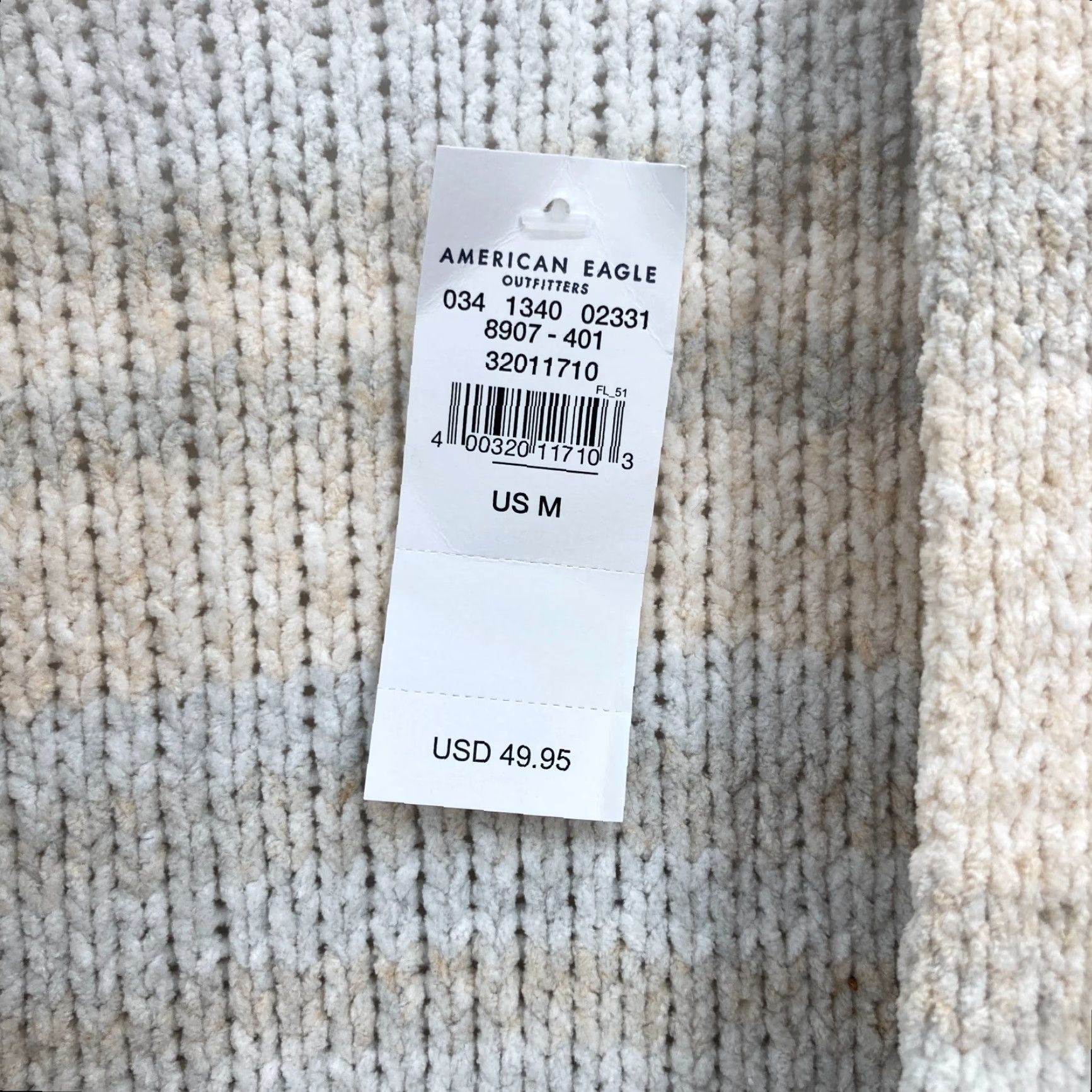American Eagle Outfitters American Eagle Outfitters Cardigan Women’s Striped Knit Open Front M Gray Beige Sweater Size M / US 6-8 / IT 42-44 - 5 Thumbnail
