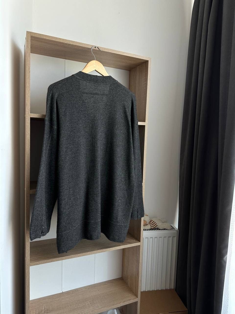 Brunello Cucinelli × Vintage Vintage Brunello Cucinelli Wool Cashmere Cardigan West Gray Size US L / EU 52-54 / 3 - 12 Thumbnail