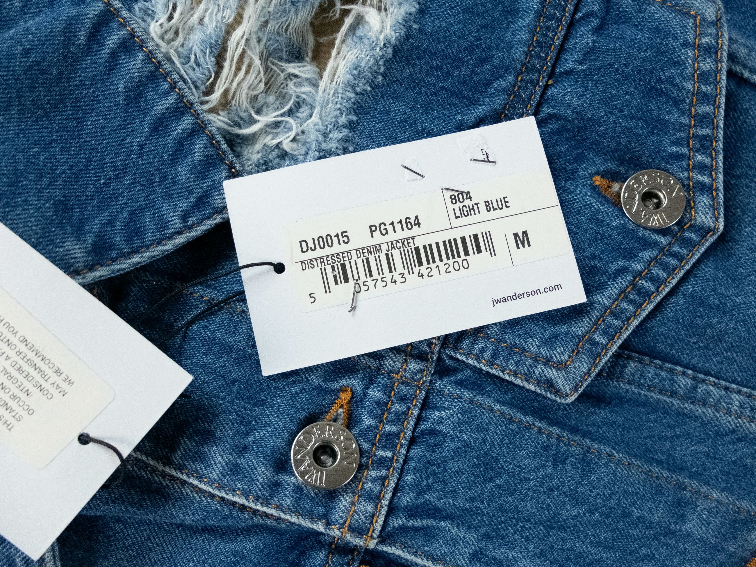 JW Anderson JW ANDERSON blue classic fit distressed denim jacket Medium Size US M / EU 48-50 / 2 - 6 Thumbnail