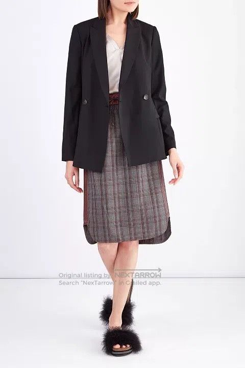 Brunello Cucinelli Brunello Cucinelli Beaded Wool Houndstooth Skirt Size 26" / US 2 / IT 38 - 7 Thumbnail