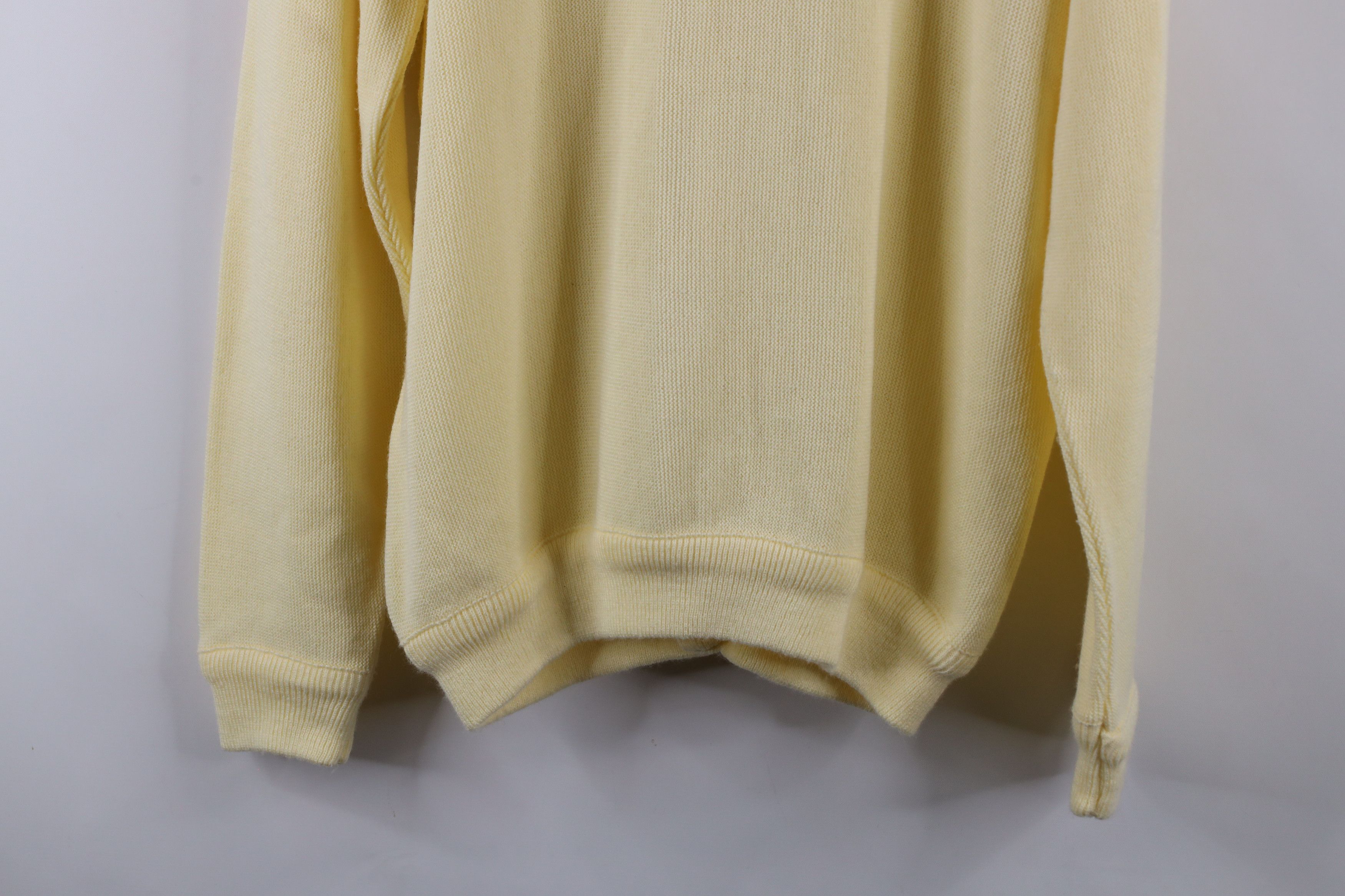 Vintage Vintage 70s Streetwear Knit Cardigan Sweater Pale Yellow USA Size US L / EU 52-54 / 3 - 9 Thumbnail