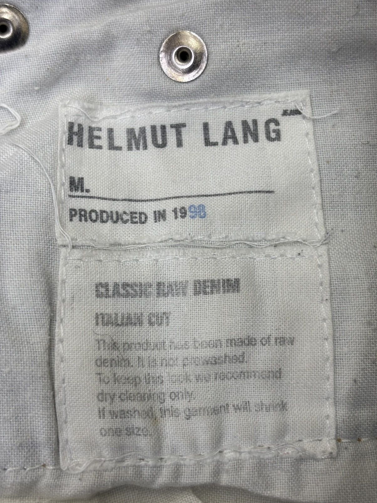 Helmut Lang 💥Vintage Helmut Lang💥90s Classic Raw Italian Cut Denim K12 Size US 29 - 17 Thumbnail