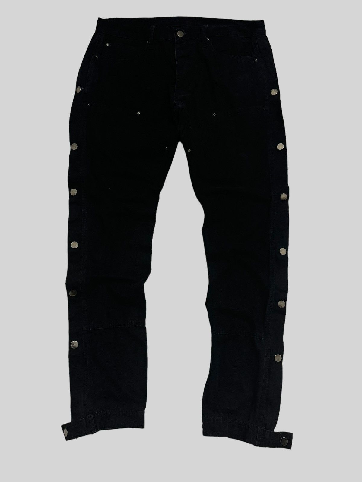 Hysteric Glamour × Japanese Brand Vintage MNML Double Knee Side Button Zipper Bondage Denim Size US 33 - 1 Thumbnail