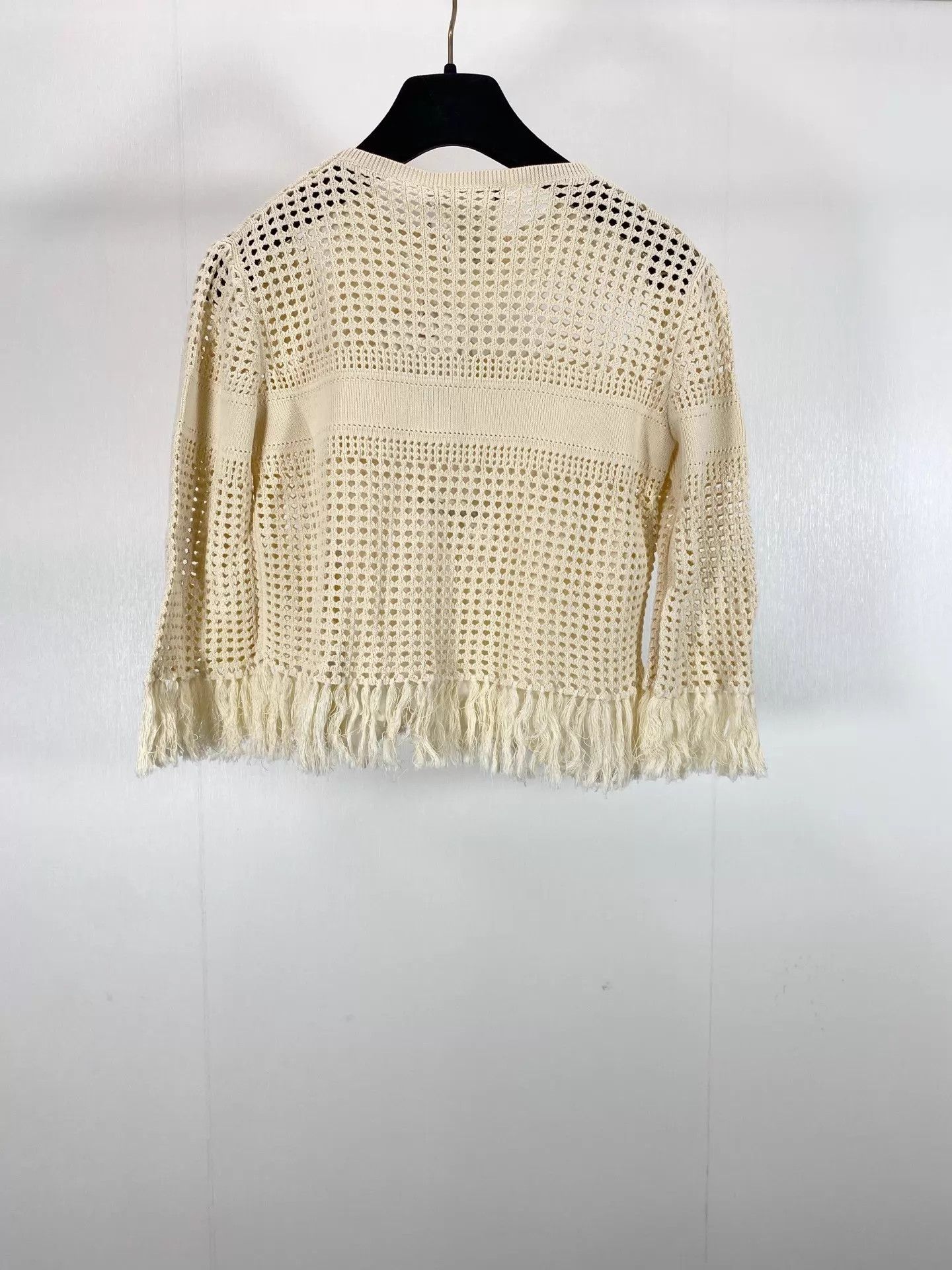 Dior Dior Beige Logo Cutout Tassel Top 36 New with Tags Size XS / US 0-2 / IT 36-38 - 4 Thumbnail