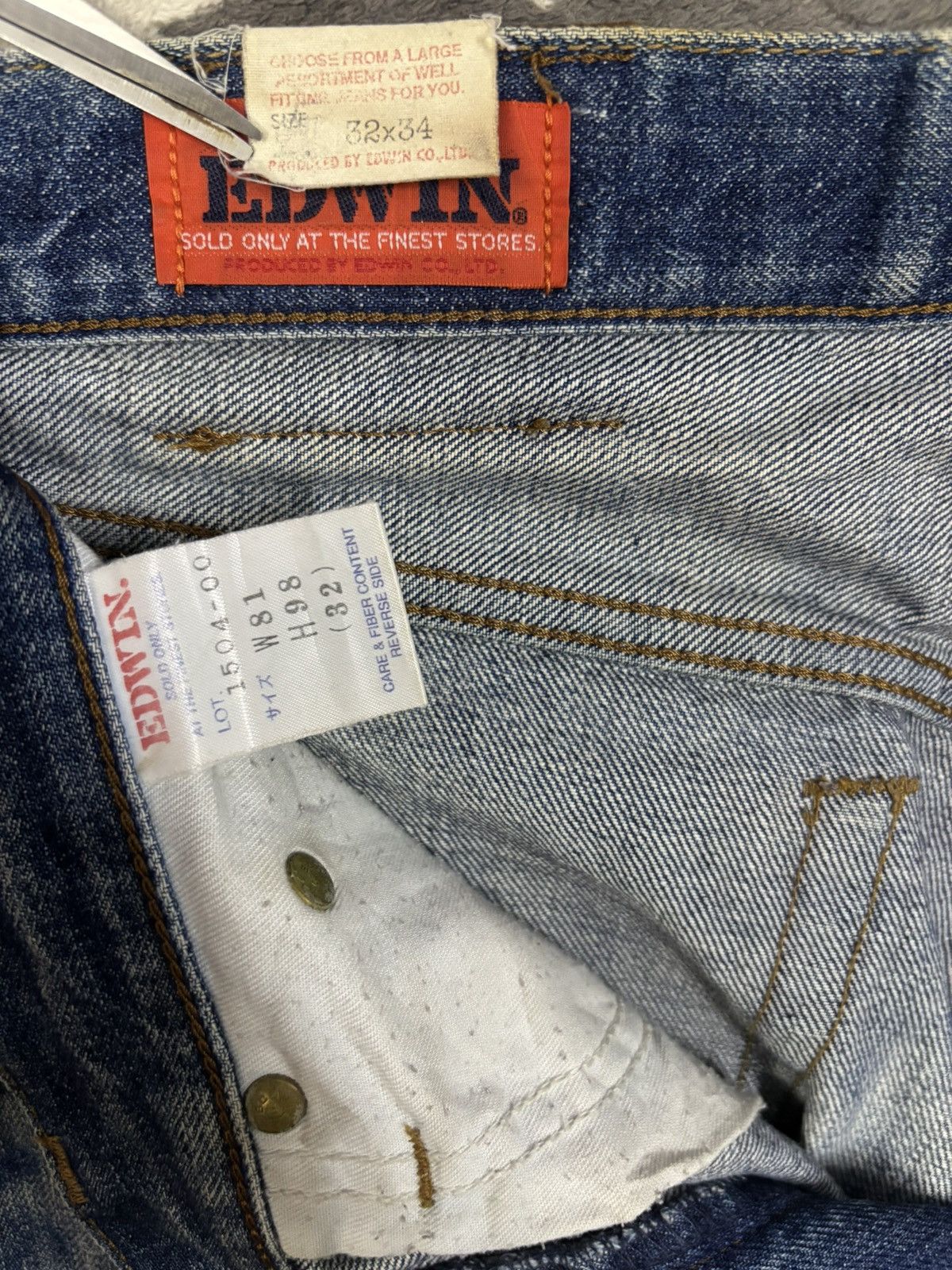 Edwin Vintage Rare Edwin Frontier Mud Wash Loose Distressed Jeans Size US 31 - 19 Thumbnail