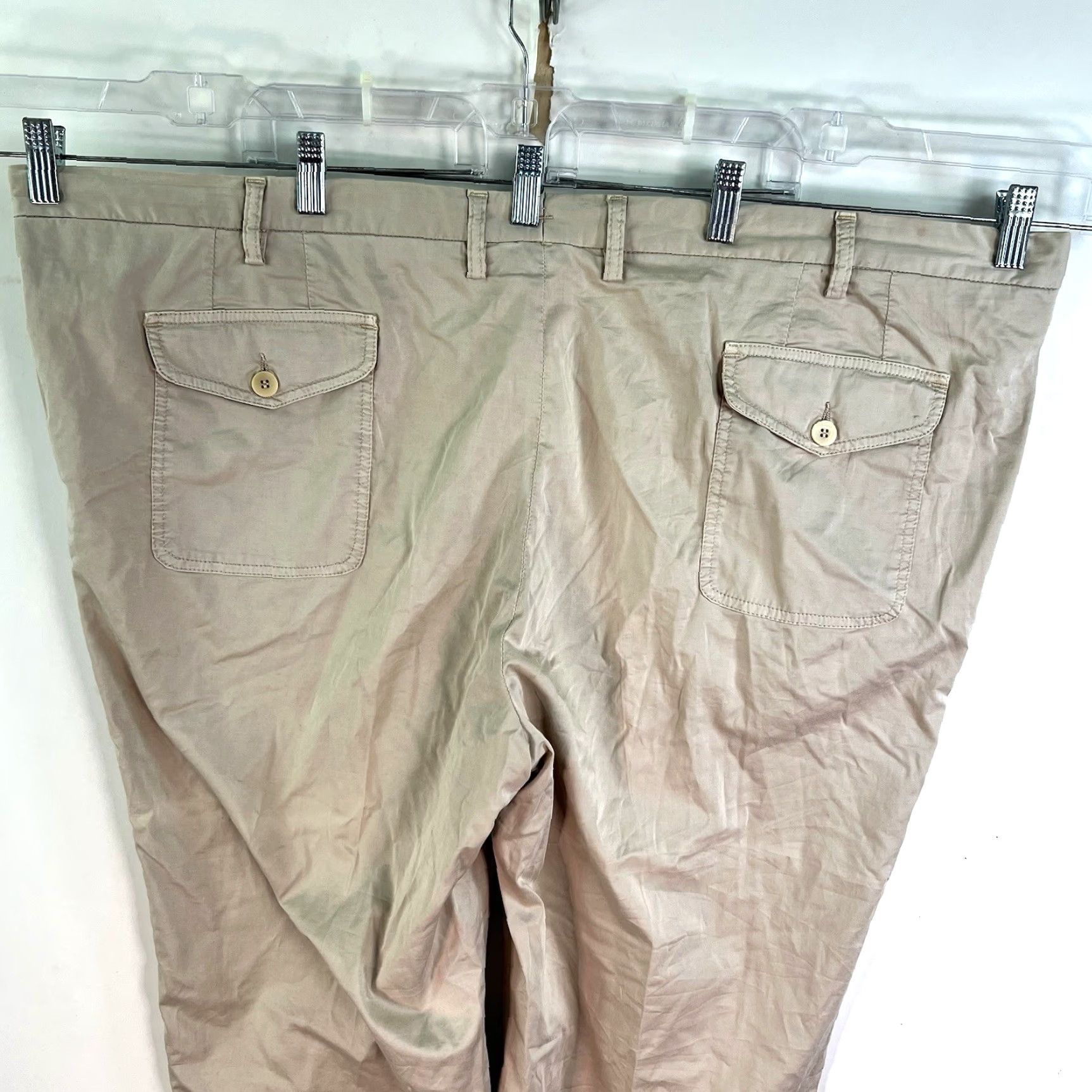 Vintage Rota Sport Mens Pants Chino Straight Beige 50 x 36 Cotton Blend Made in Italy Size US 34 / EU 50 - 7 Thumbnail