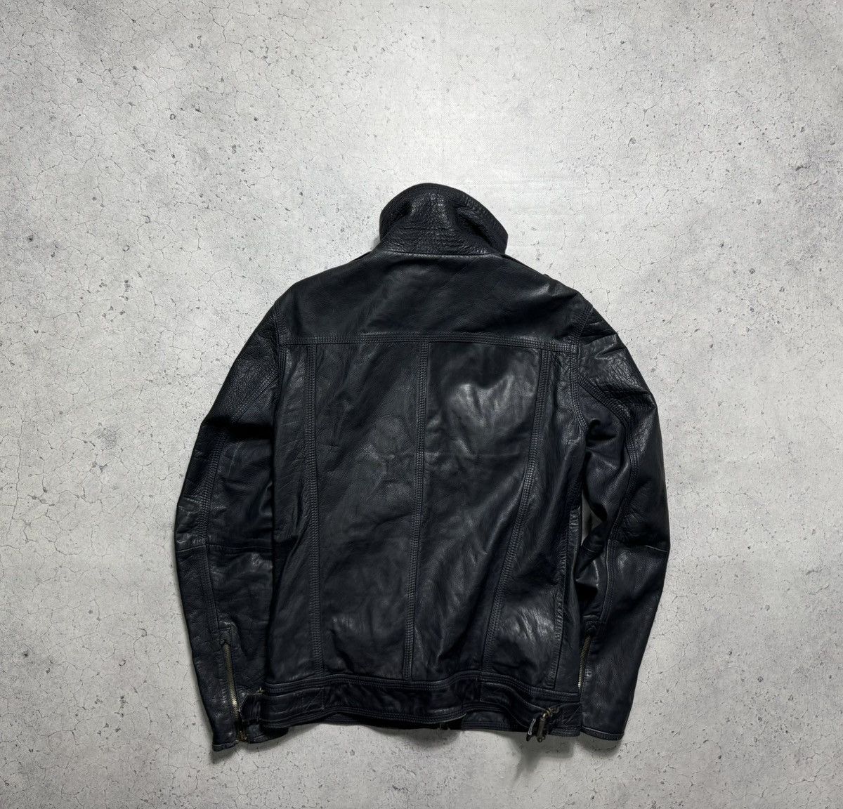 Superdry Superdy Leather Bomber Jacket Black Size US XS / EU 42 / 0 - 13 Thumbnail