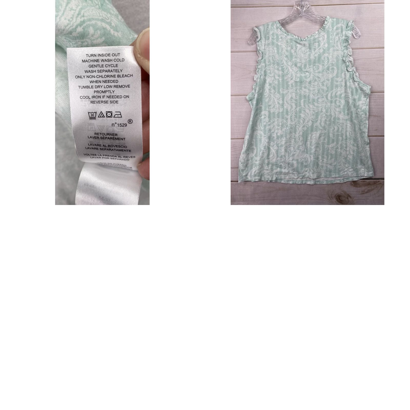 Ralph Lauren Ralph Lauren Womens Pajama Set L Sleeveless Tank Monogram Floral Multicolor Knit Cotton Blend Embroidered Logo Short LRL Size 36" / US 14 / IT 50 - 9 Thumbnail