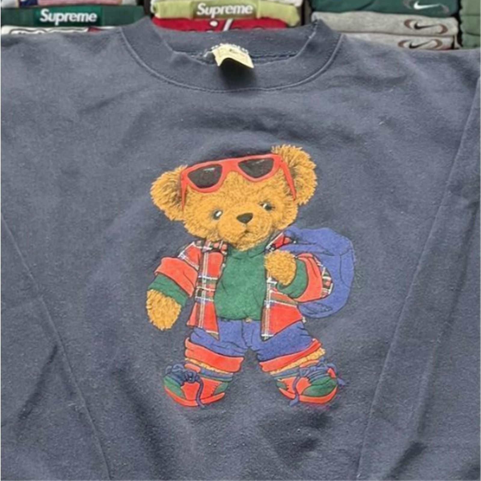 Vintage 90s teddy bear sweater Size L / US 10 / IT 46 - 3 Thumbnail