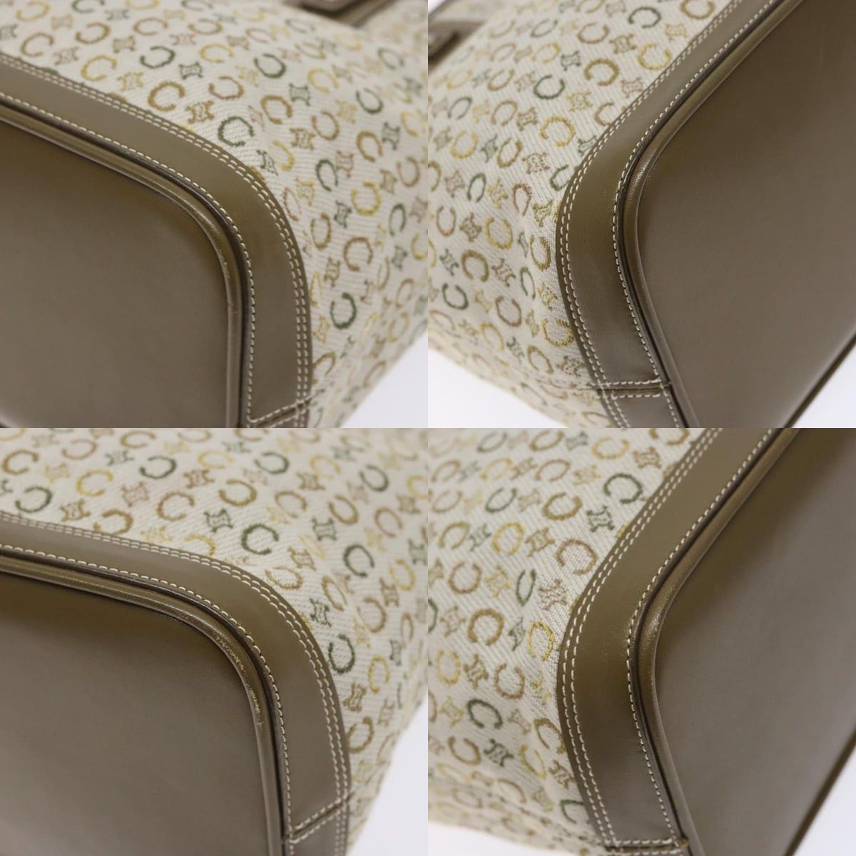 Celine CELINE C Macadam Canvas Tote Bag Khaki Silver Size ONE SIZE - 10 Thumbnail