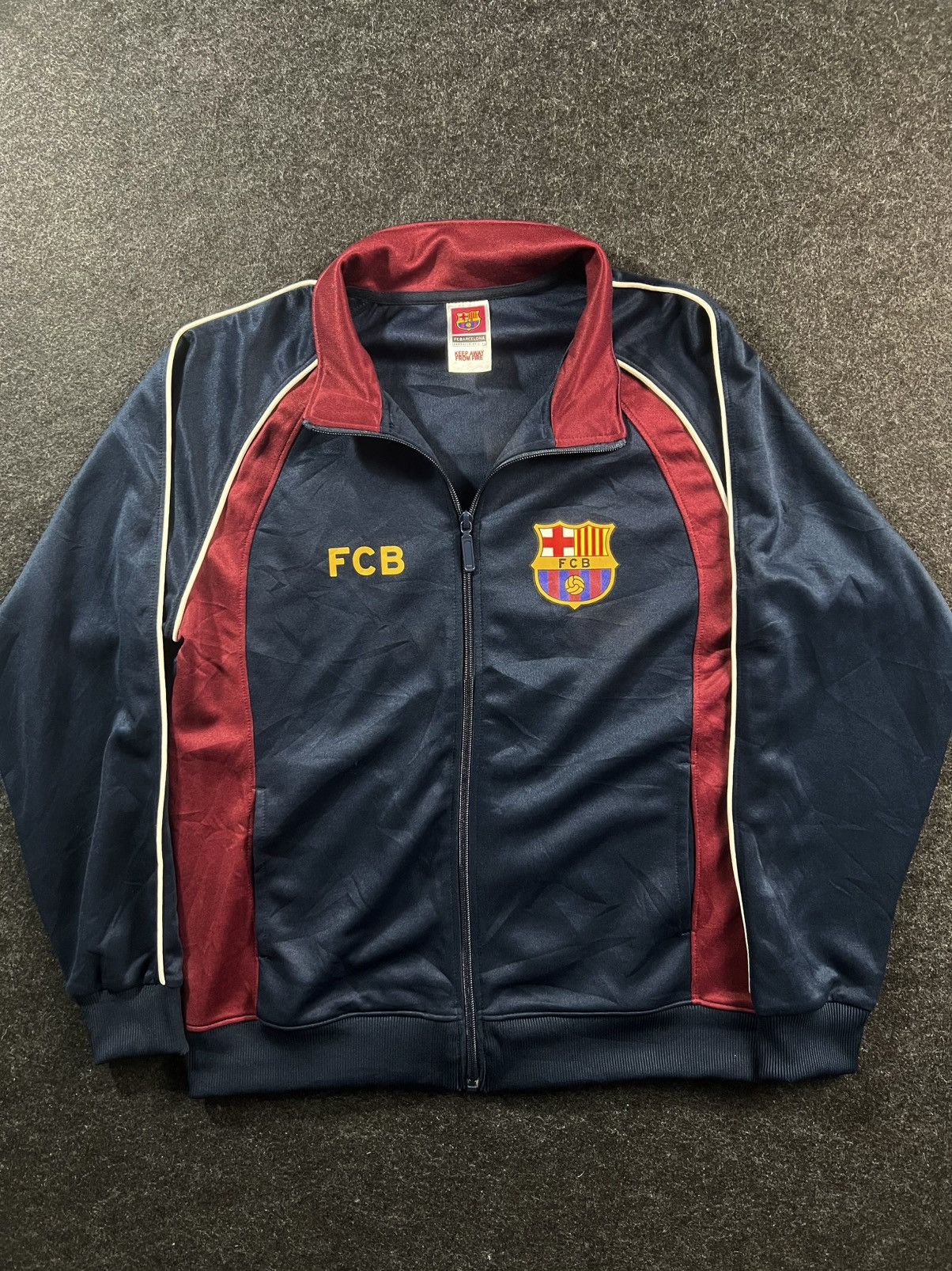 Vintage 90’s FCB Barcelona Football Training Kit Light Jacket Size US M / EU 48-50 / 2 - 2 Thumbnail