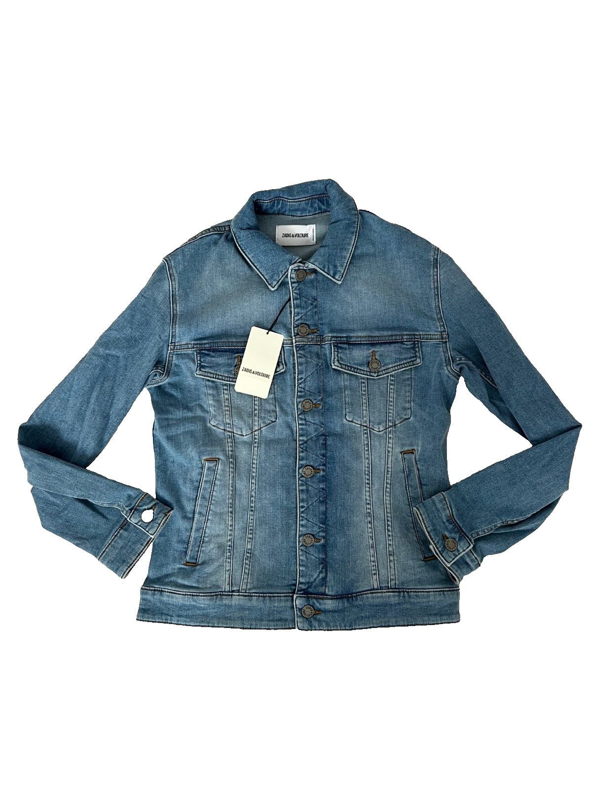 Zadig & Voltaire Zadig & Voltaire Kase Denim Hope Think Know Jean Jacket S Size S / US 4 / IT 40 - 2 Thumbnail