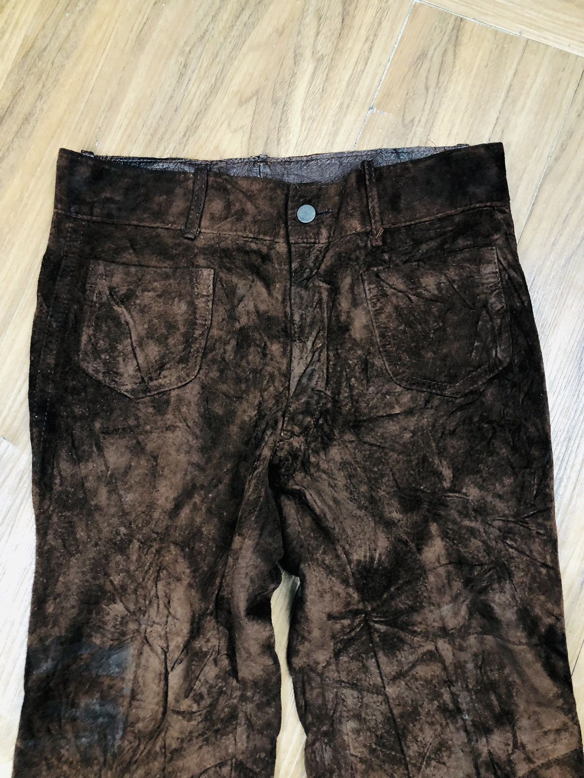 If Six Was Nine Rare Canadiaz Suede Leather Pants Flare (38) Size US 30 / EU 46 - 3 Thumbnail