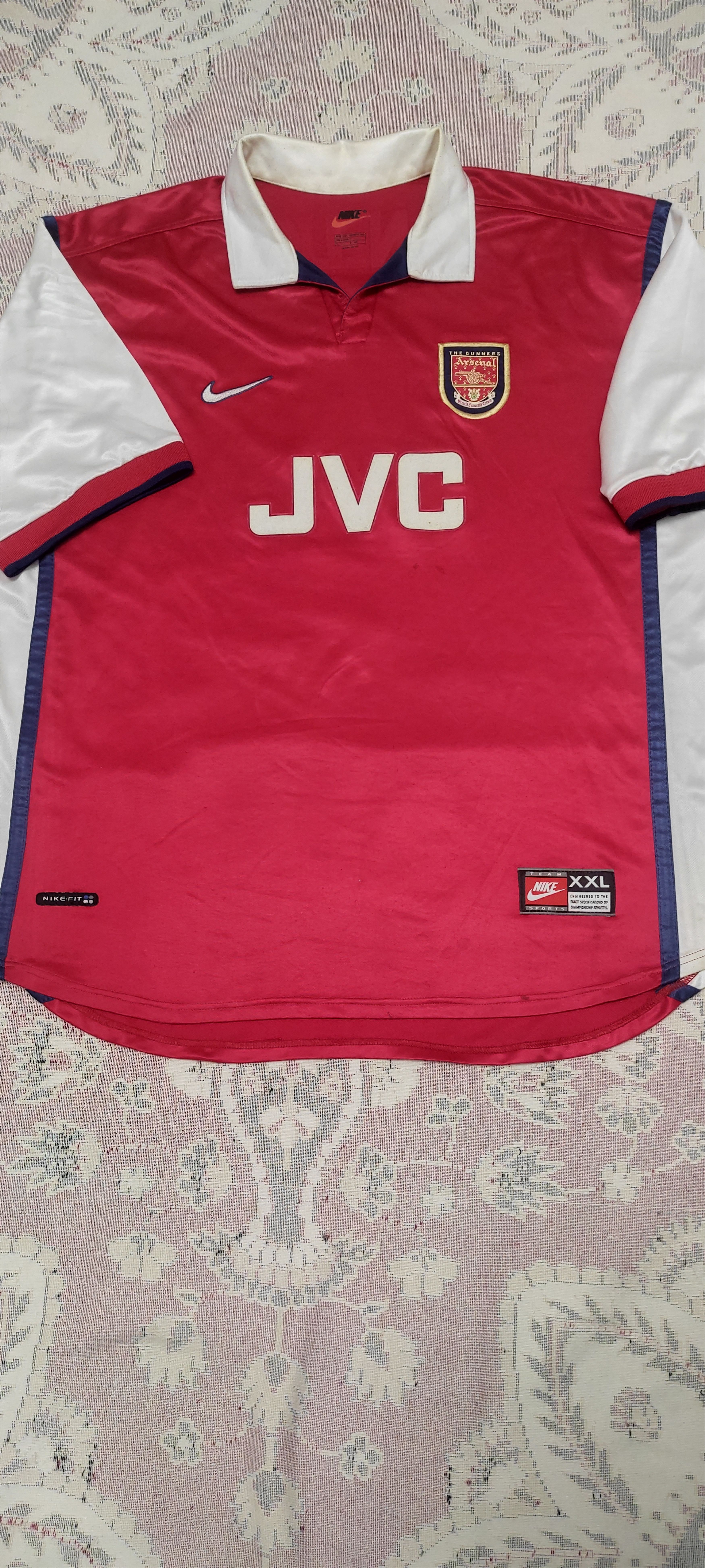 Nike Arsenal #9 Anelka NicolaHome football shirt 1998 - 1999 Rare Size US XXL / EU 58 / 5 - 2 Thumbnail