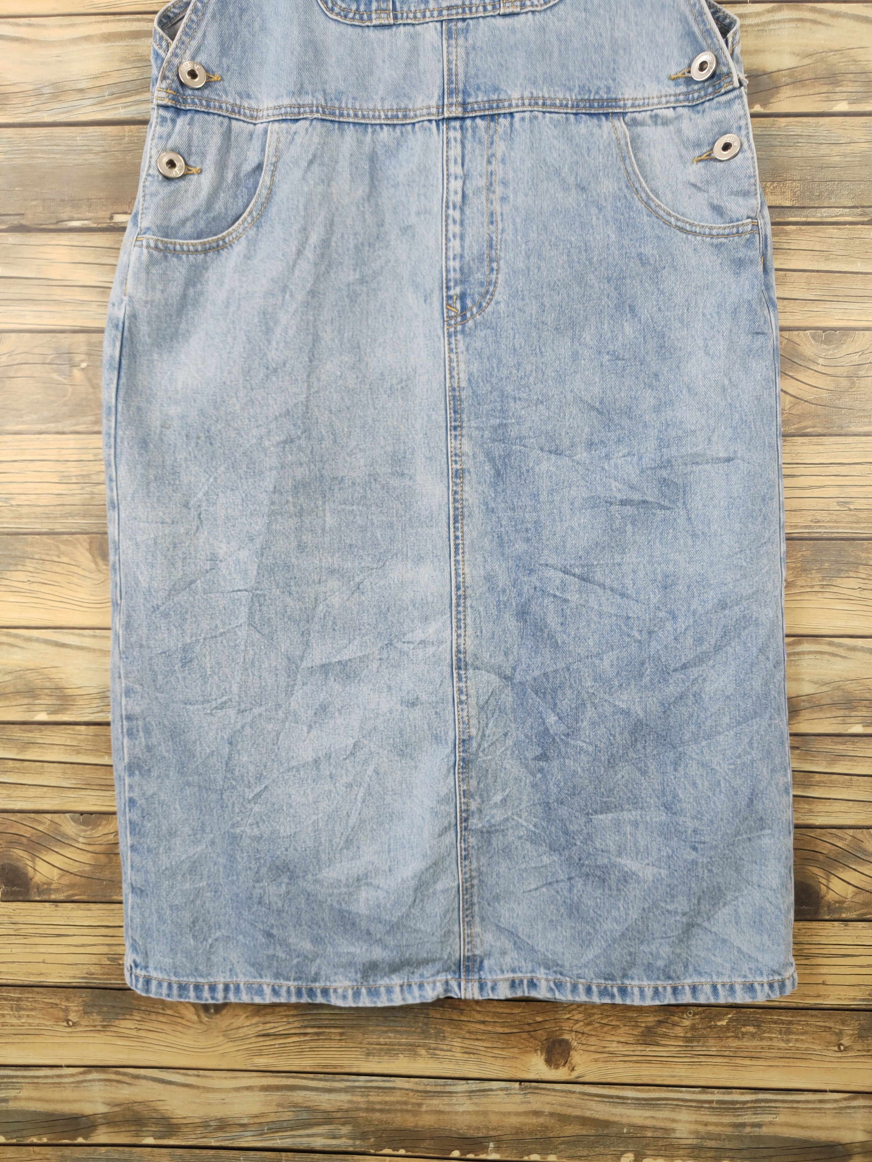 Japanese Brand × Vintage Vintage Japanese Brand Light Blue Denim Skirt Jumpsuits Size 33" - 5 Thumbnail