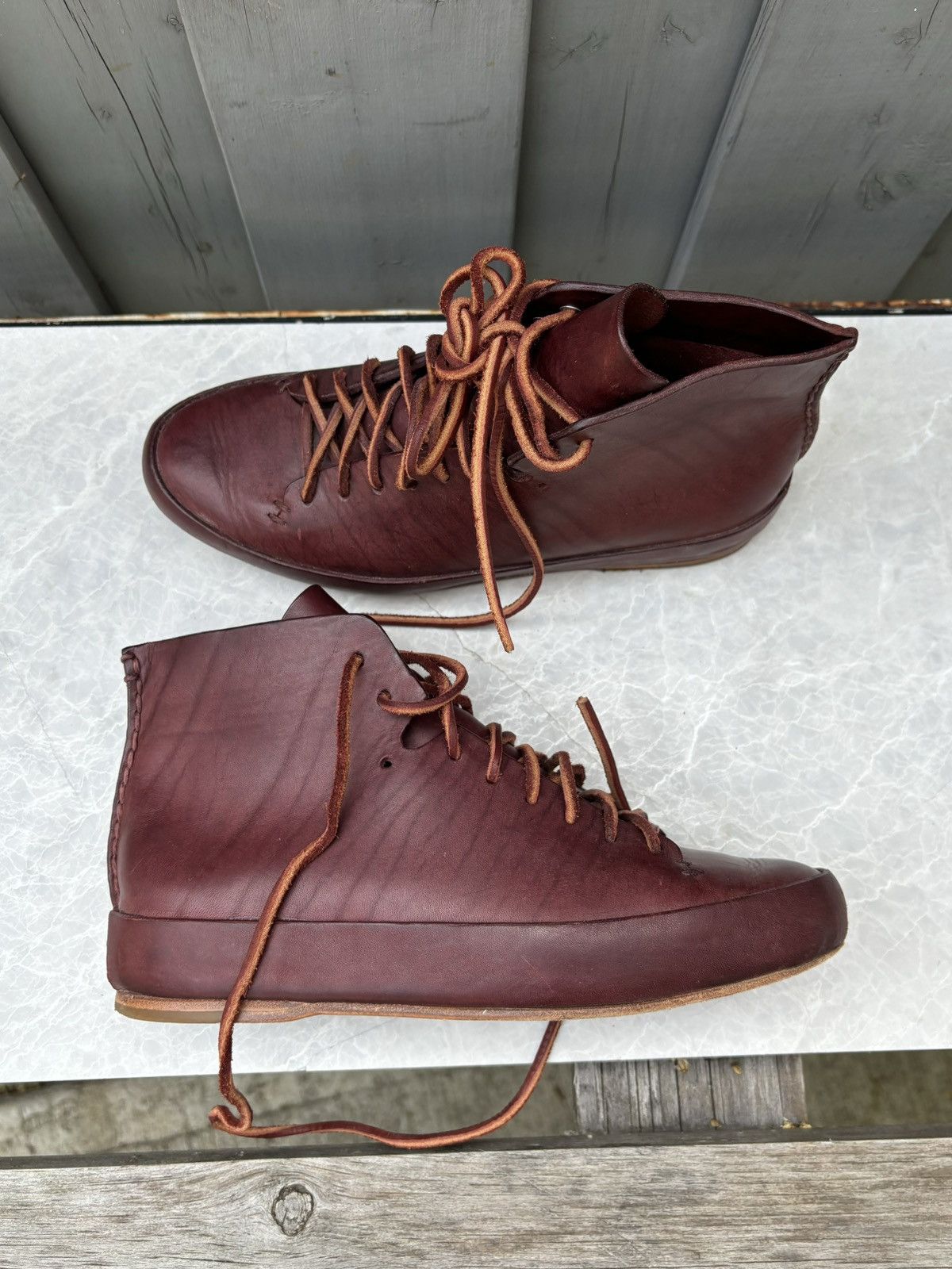 Designer × Feit Feit Classic High Leather Shoes Size 37 - 7 Goodyear Oxblood Size US 7 / IT 37 - 3 Thumbnail