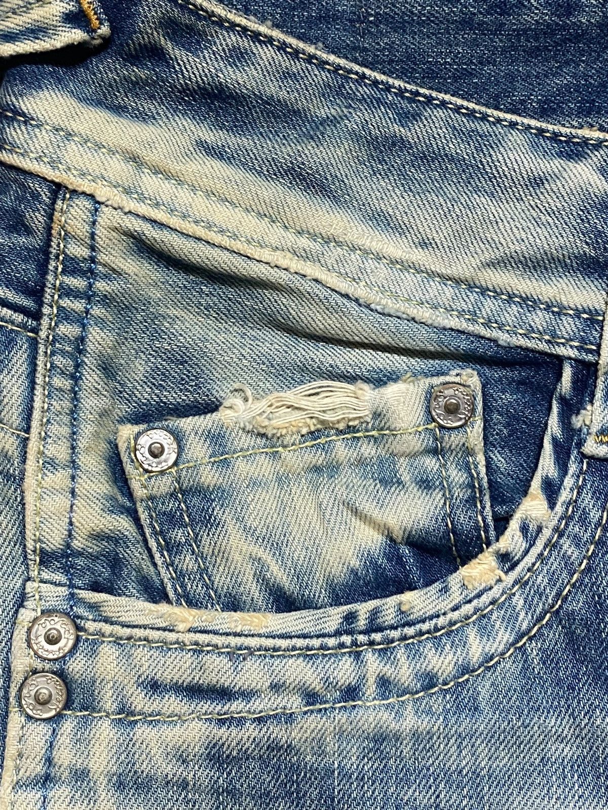 Hysteric Glamour Vintage Pepe Fade Wash Little Bootcut Style Distressed Jeans Size US 29 - 10 Thumbnail