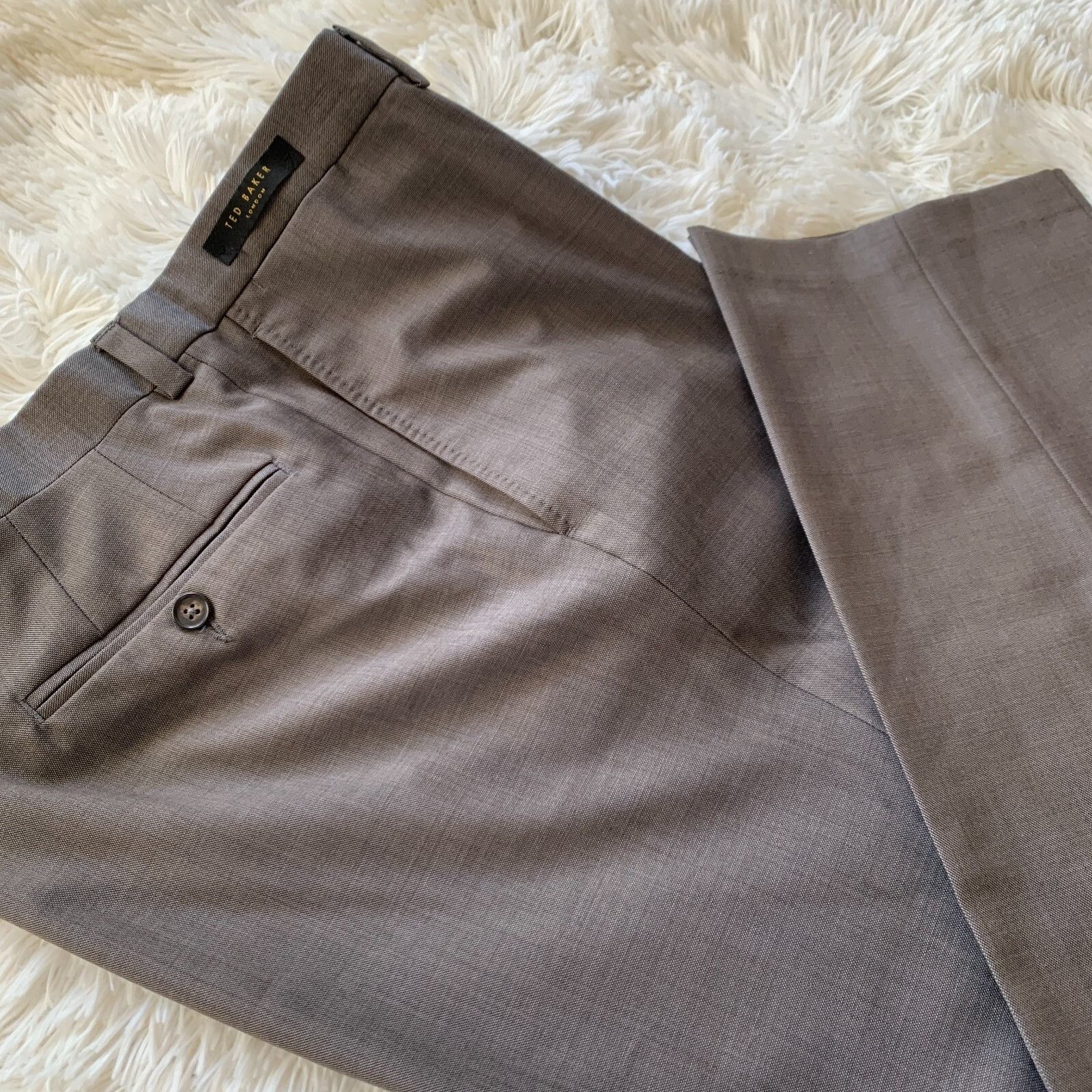 Ted Baker Ted Baker London Jefferson Pant Flat Front Wool Dress Pants Size 38R - 4 Thumbnail