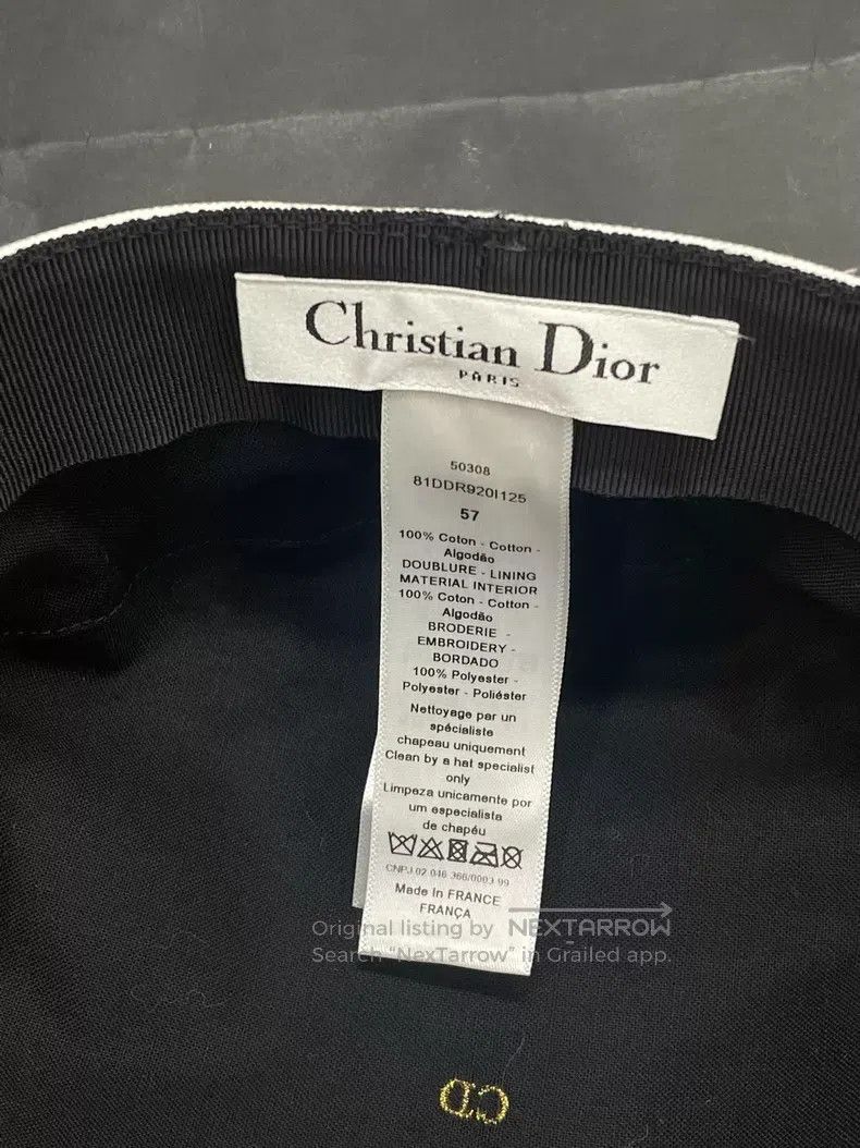 Dior Dior Size 57 White graffiti newspaper hat Size ONE SIZE - 5 Thumbnail