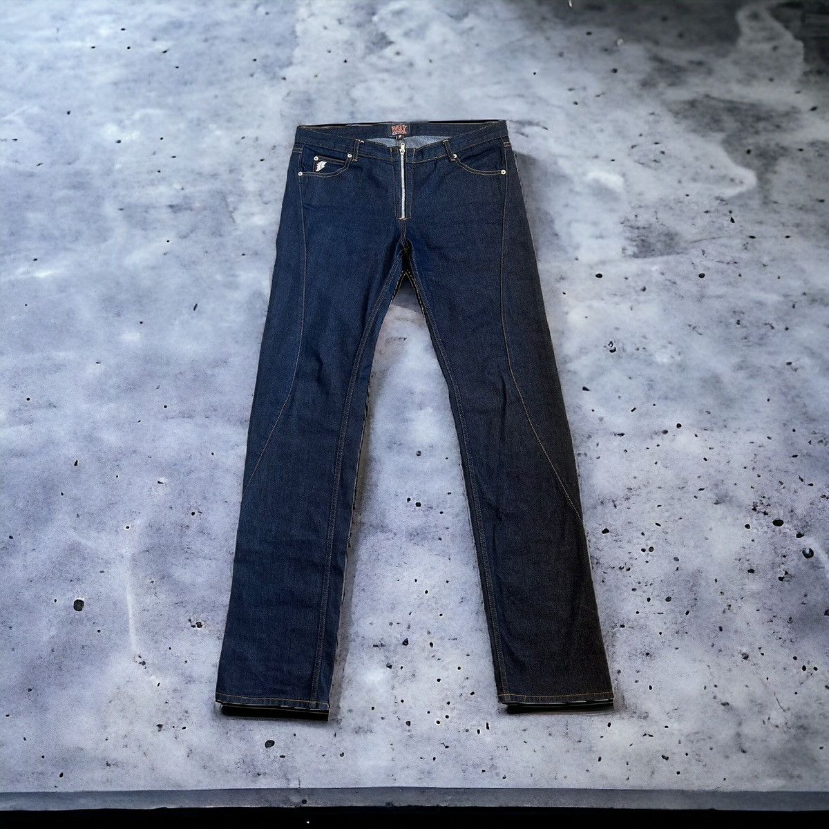 Image of W Lt x W Lt Walter Van Beirendonck W & Lt Curved Panel Denims in Blue, Men's (Size 36)