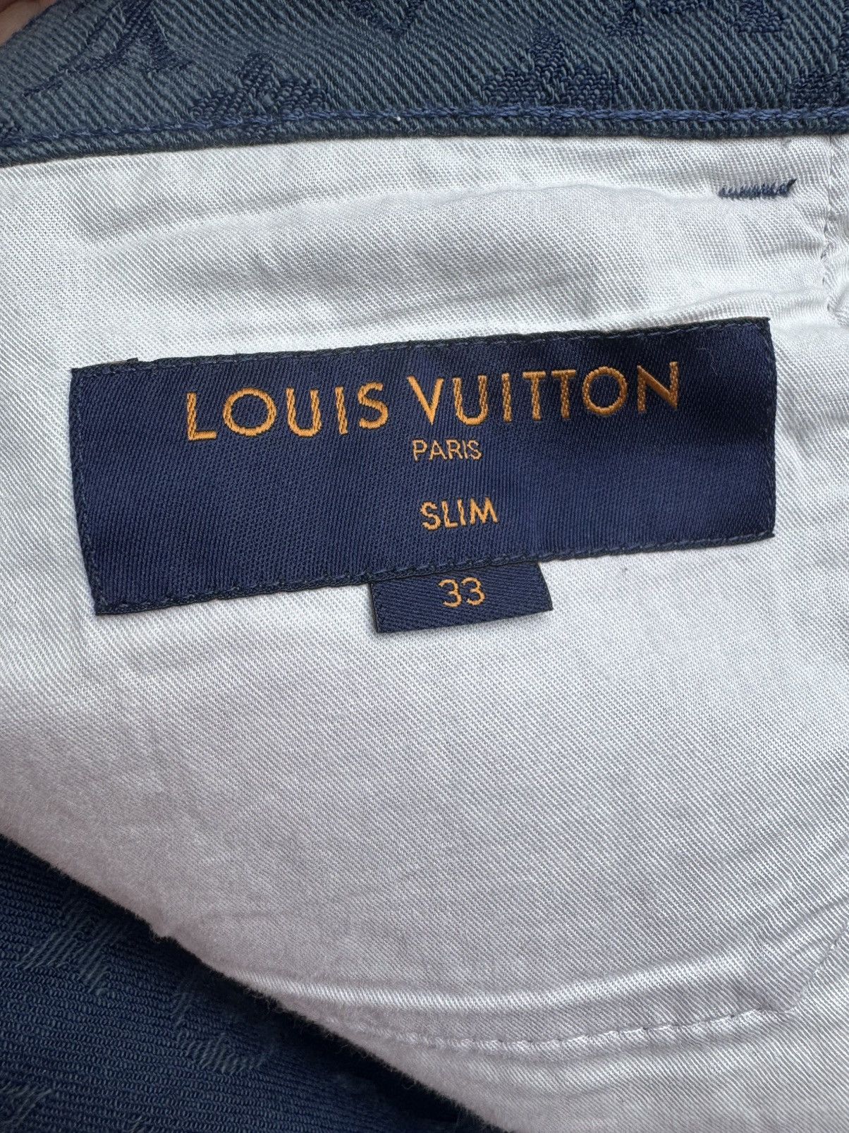 Louis Vuitton 👖LV MONOGRAM BLUE DENIM Size US 33 - 4 Thumbnail