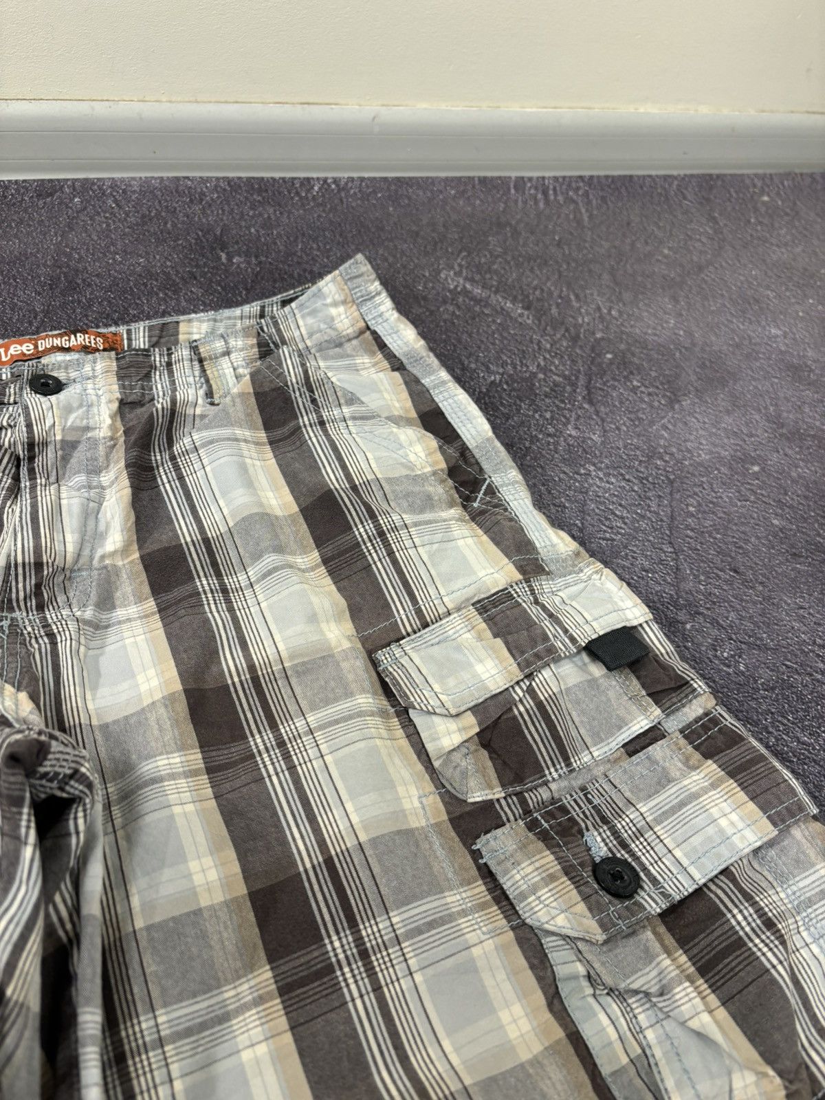 Lee Vintage Lee Checkered Dad Hype American Cargo Shorts Size US 32 / EU 48 - 7 Thumbnail