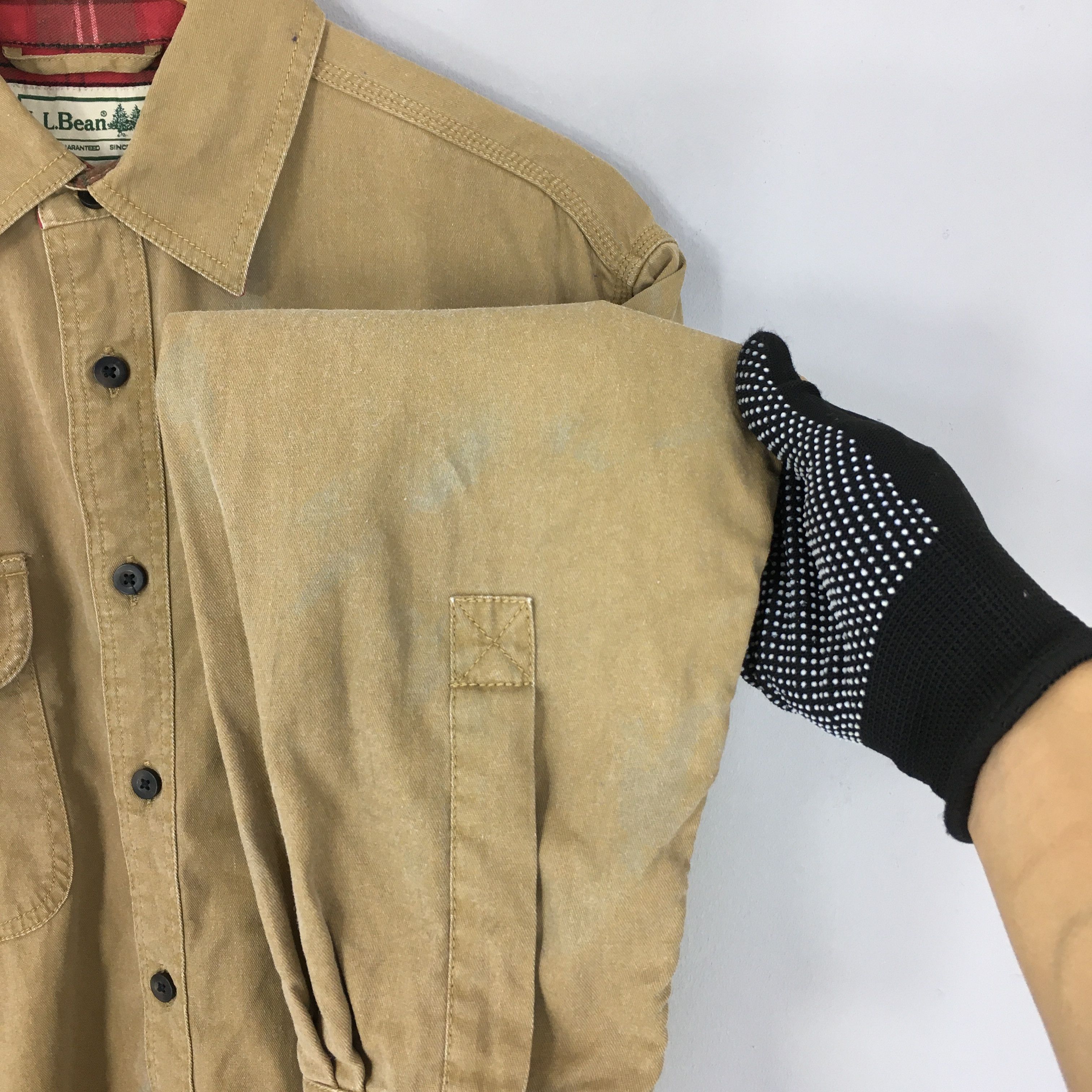 L.L. Bean Vintage LL Bean Flannel Lined Canvas Work Chore Shirt Medium Size US M / EU 48-50 / 2 - 5 Thumbnail
