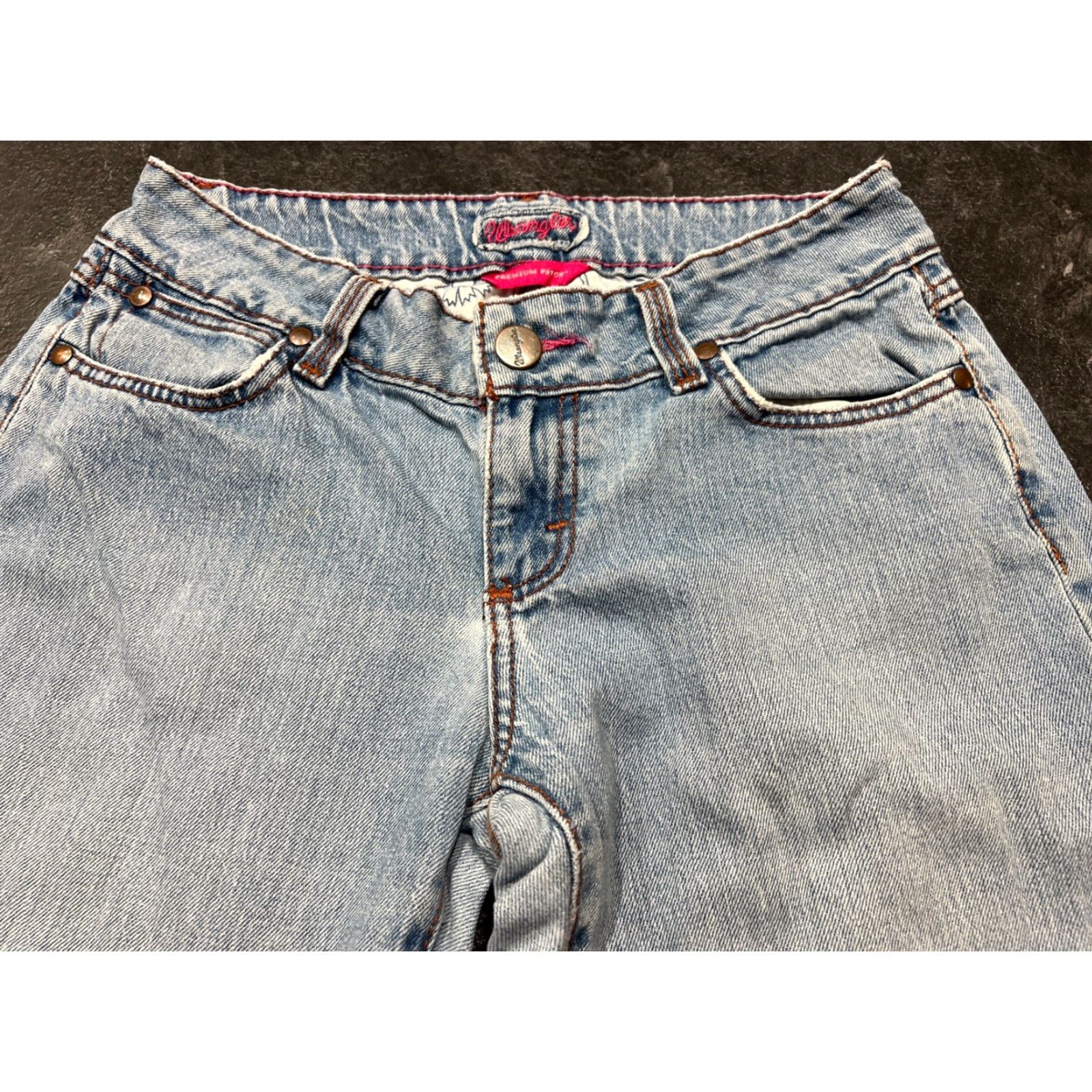 Wrangler VINTAGE Wrangler Premium Patch Jeans Women's 27x30 Blue Denim Straight Fit Cowgirl Western Casual Size 27" / US 4 / IT 40 - 2 Thumbnail