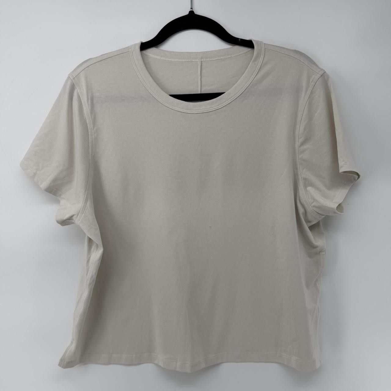 Lululemon Lululemon Gray Sand Boxy Tee Short Sleeve Top Large Size L / US 10 / IT 46 - 1 Thumbnail