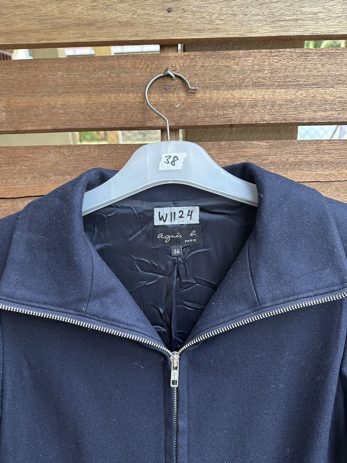 agnes b. Vintage Agnes B. Wool Zip Coat Minimalist Jacket Size 36 Size M / US 6-8 / IT 42-44 - 4 Thumbnail