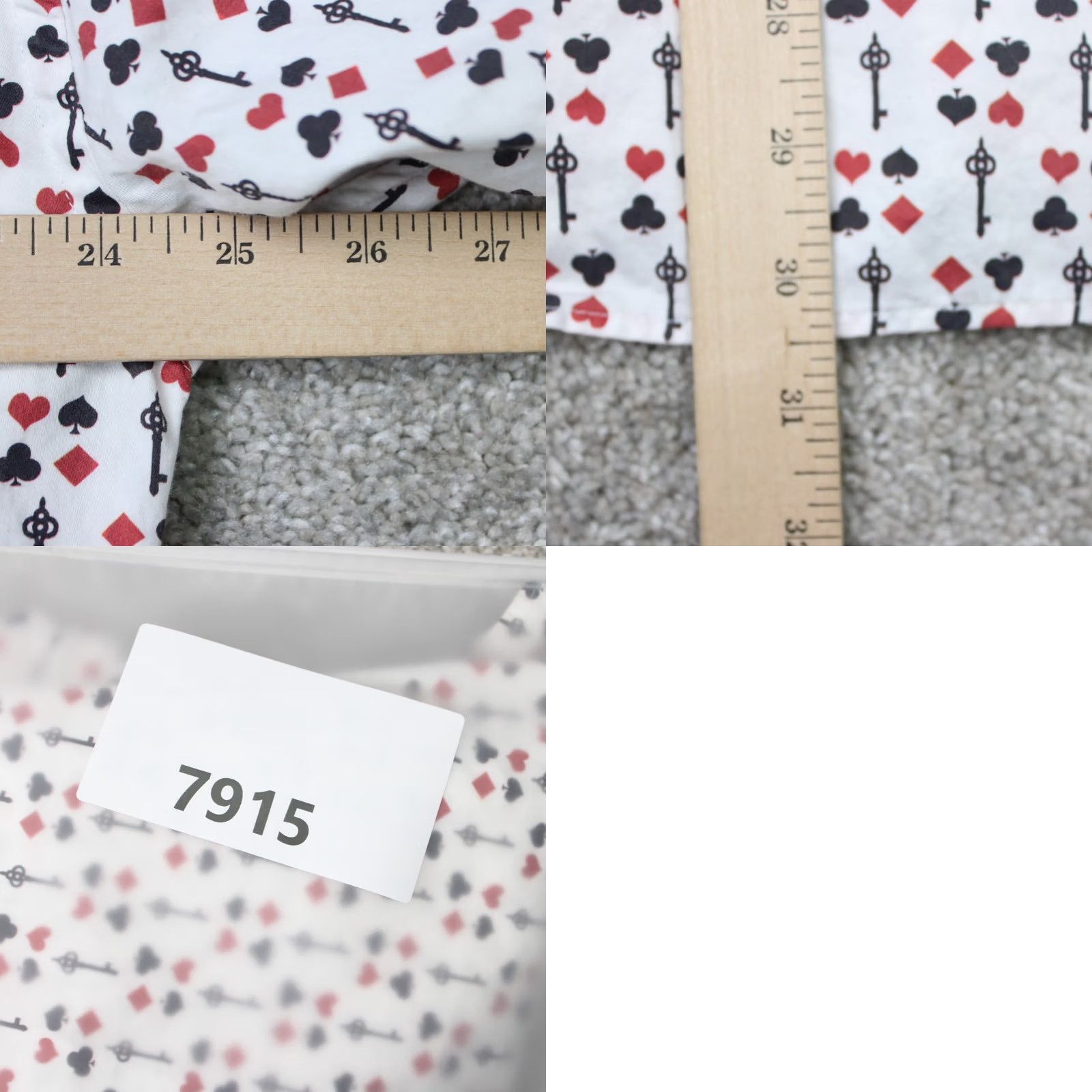 Maceoo Maceoo Shirt Mens 7/3XL White Red Black All Over Print S/S Button-Up Size US XXL / EU 58 / 5 - 9 Thumbnail