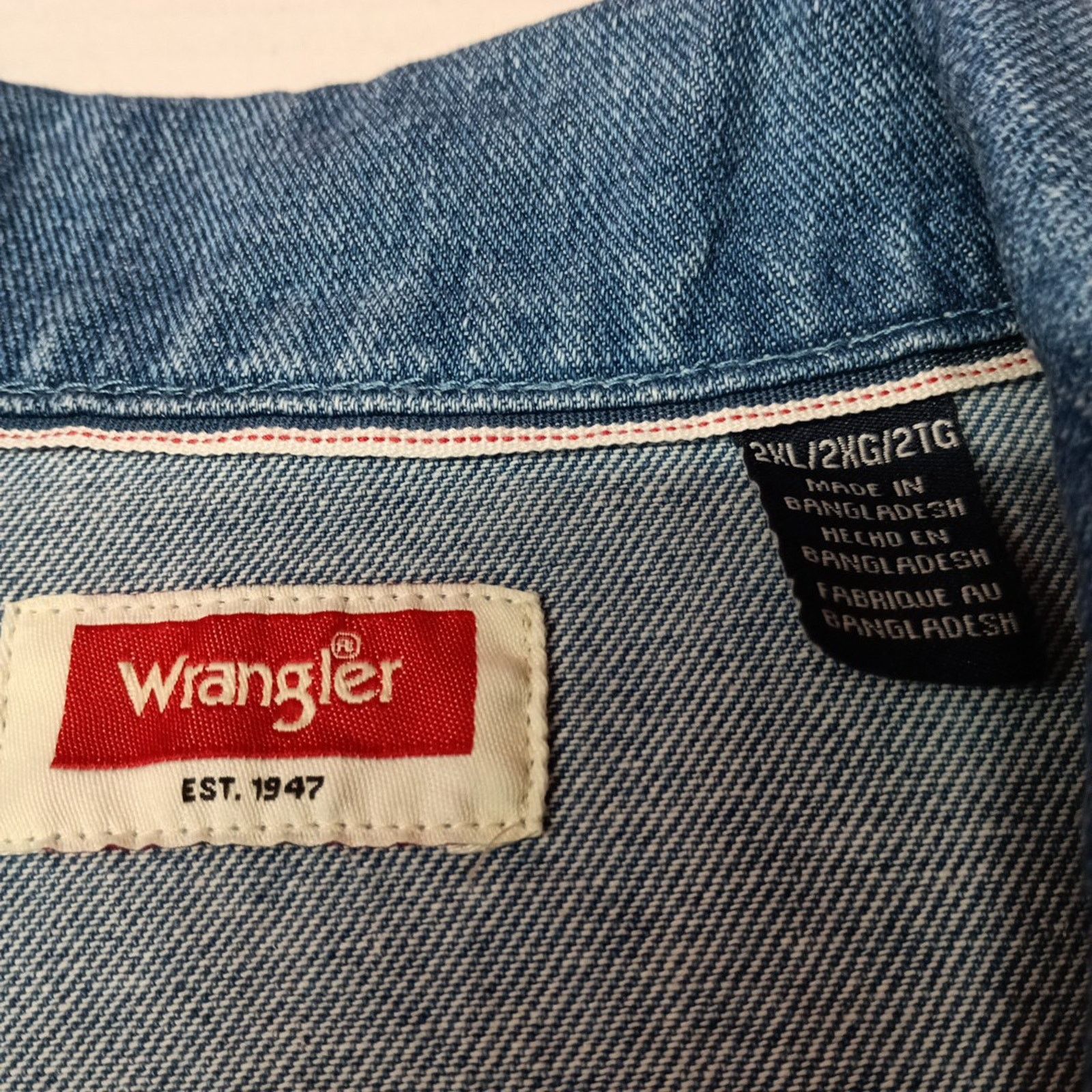 Wrangler Wrangler Blue Denim Jacket Overshirt Outdoor Shacket XXL 2XL Size US XXL / EU 58 / 5 - 5 Thumbnail