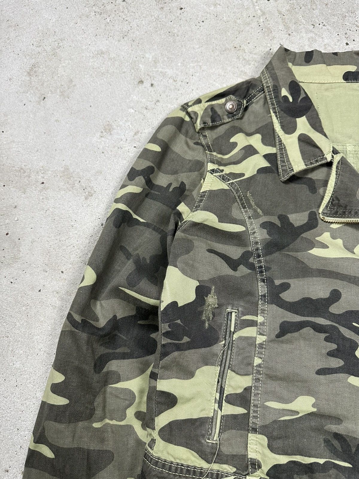 Other Vintage Y2K Camo Asymmetrical Moto Biker Reworked Jacket Size US S / EU 44-46 / 1 - 7 Thumbnail