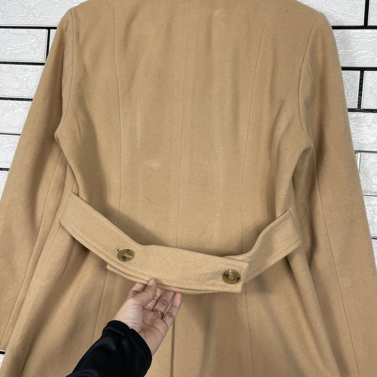 Japanese Brand Ined Double Breasted Fur Colar Coat Size M / US 6-8 / IT 42-44 - 9 Thumbnail