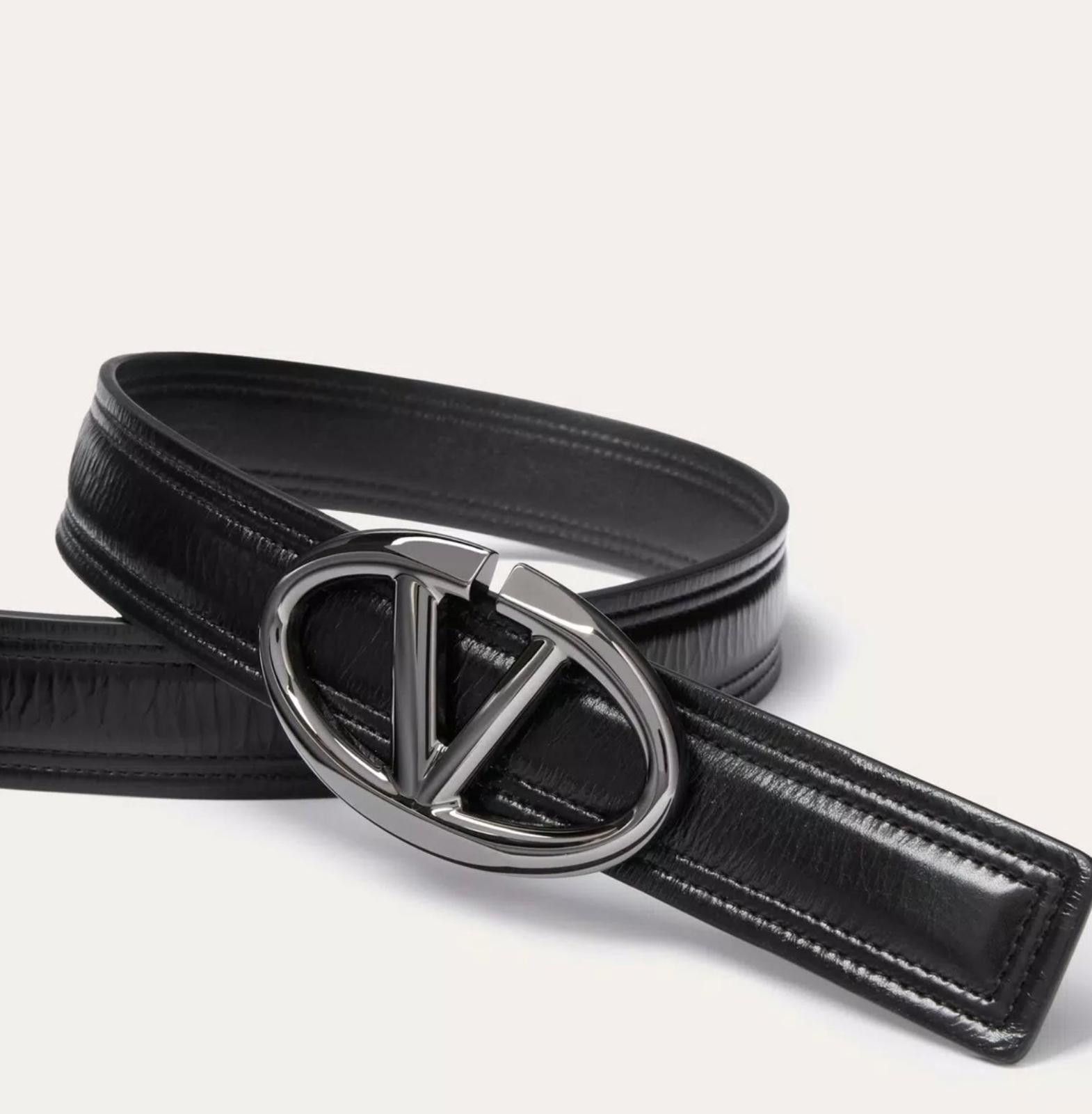 Valentino Valentino The Bold Edition Vlogo Shiny Belt Size 75 Size ONE SIZE - 2 Thumbnail
